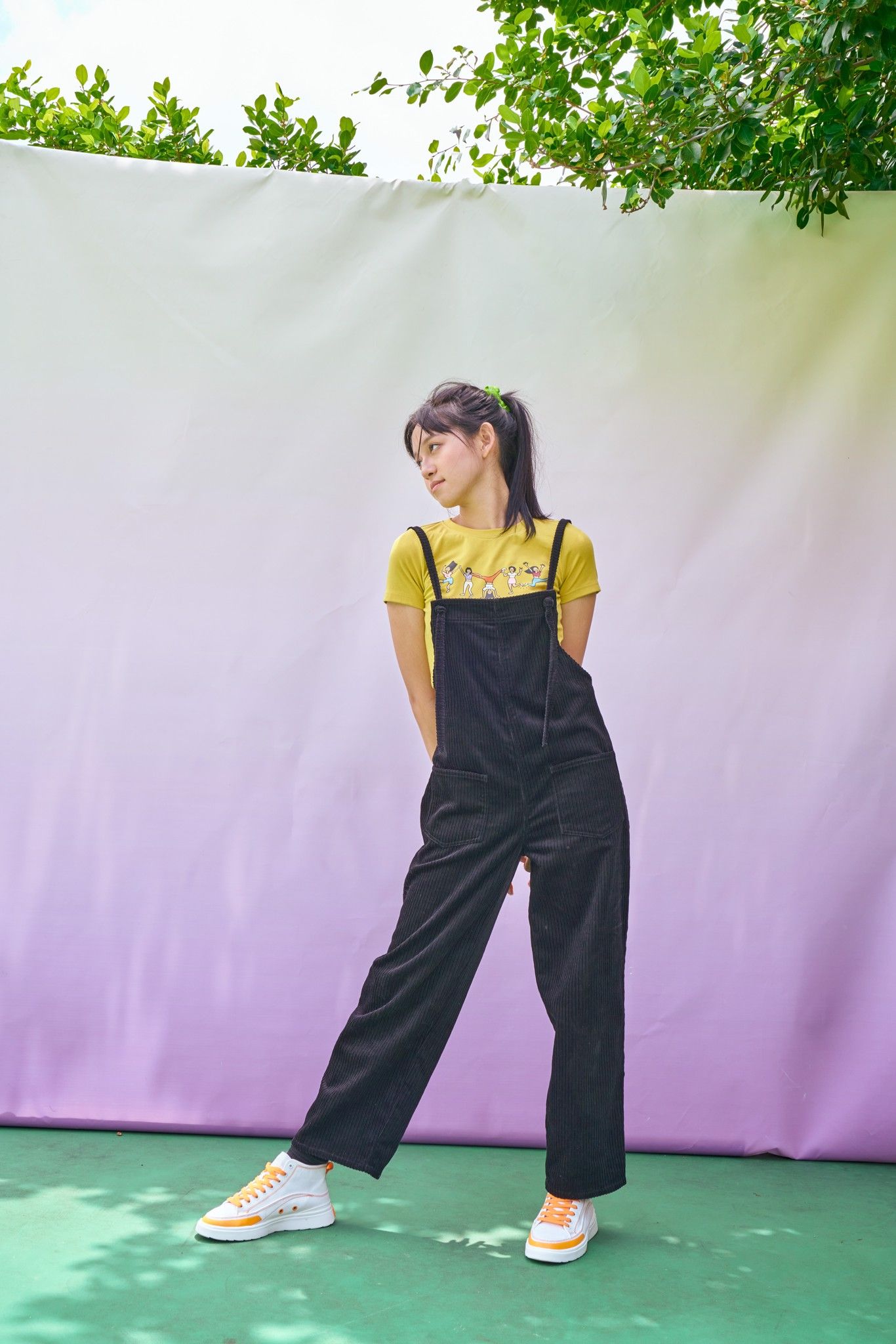 Black Corduroy Overall