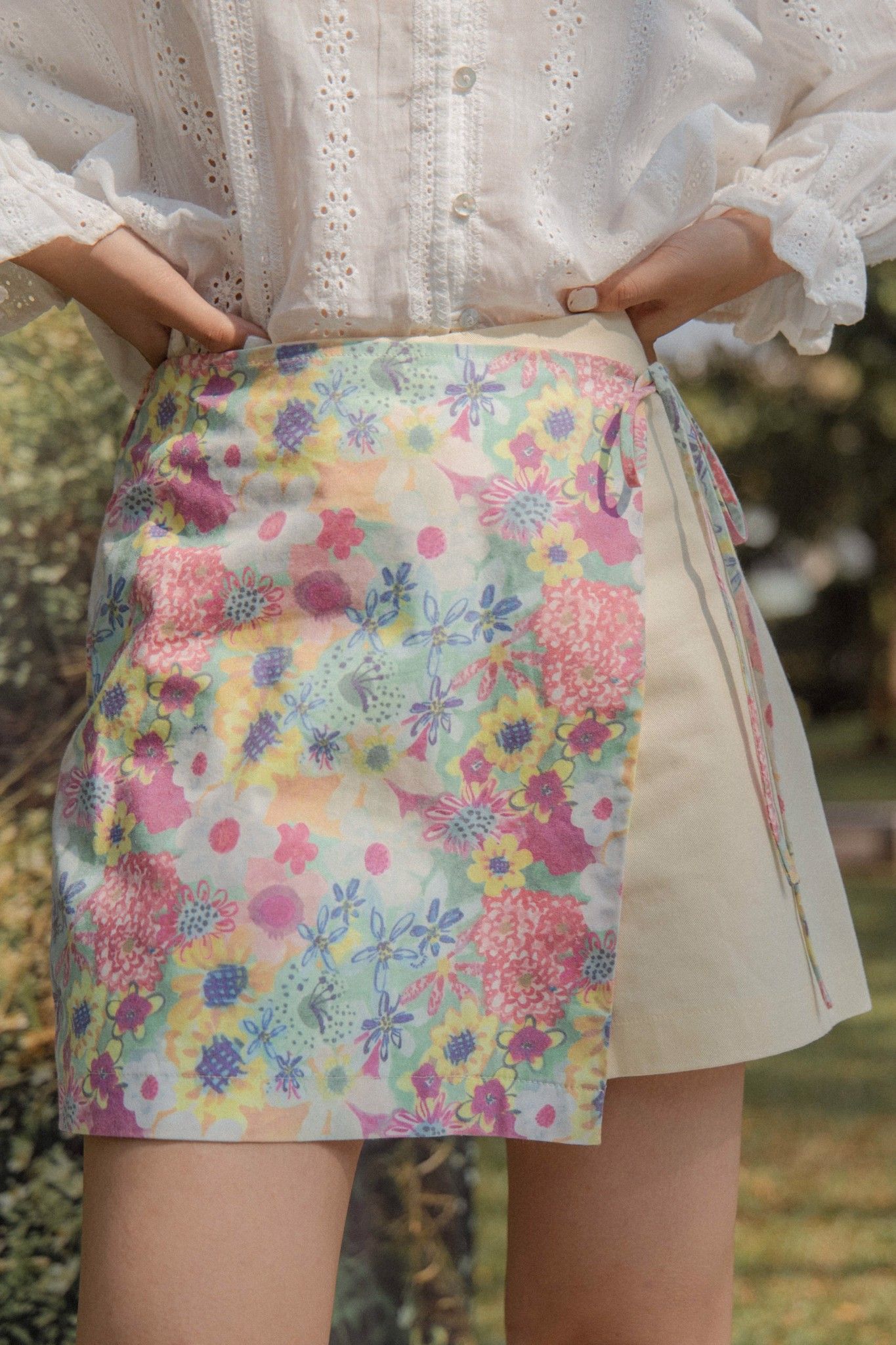 Floral Wrapped Skorts