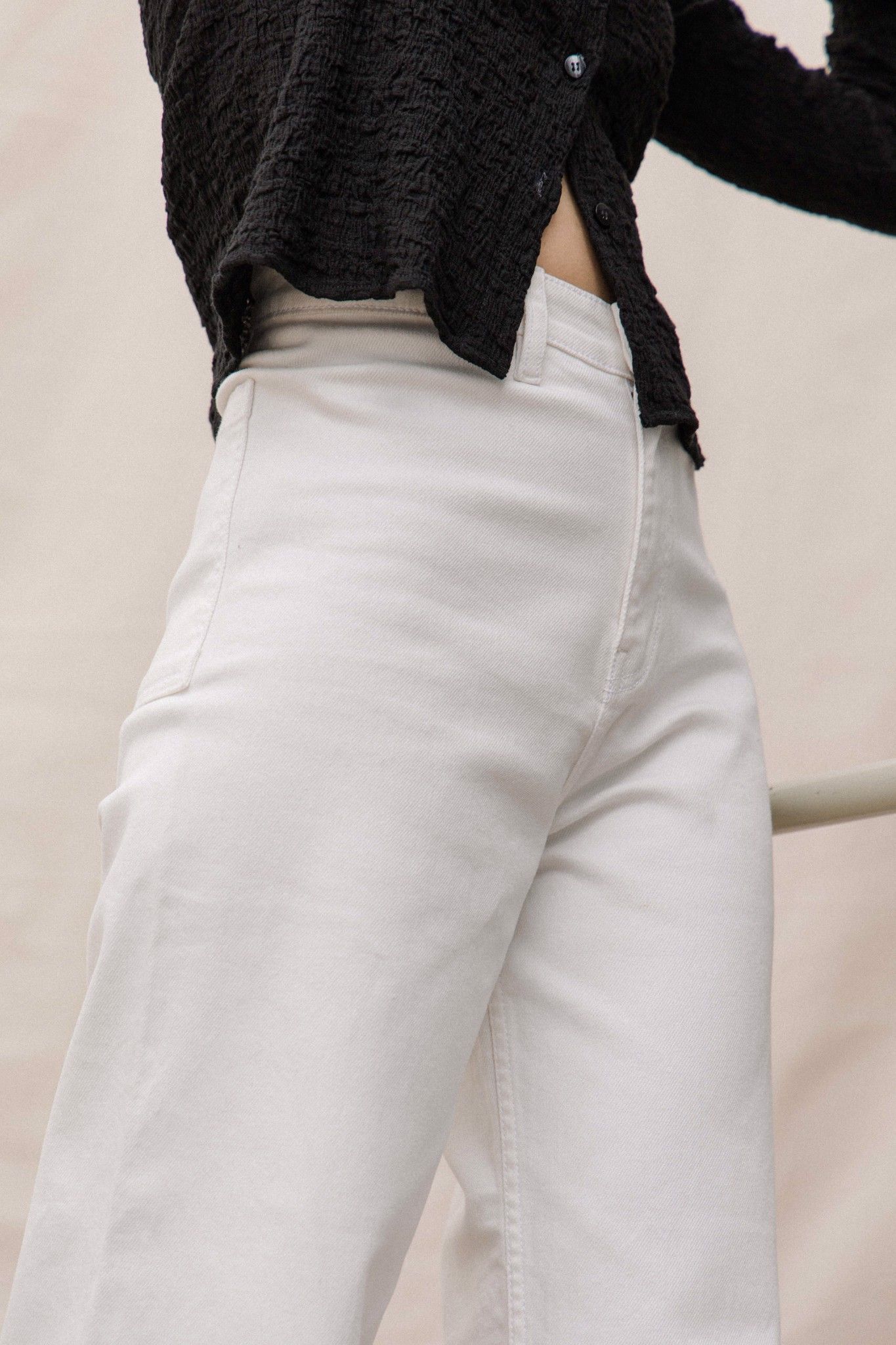 Wide Leg Jeans - White