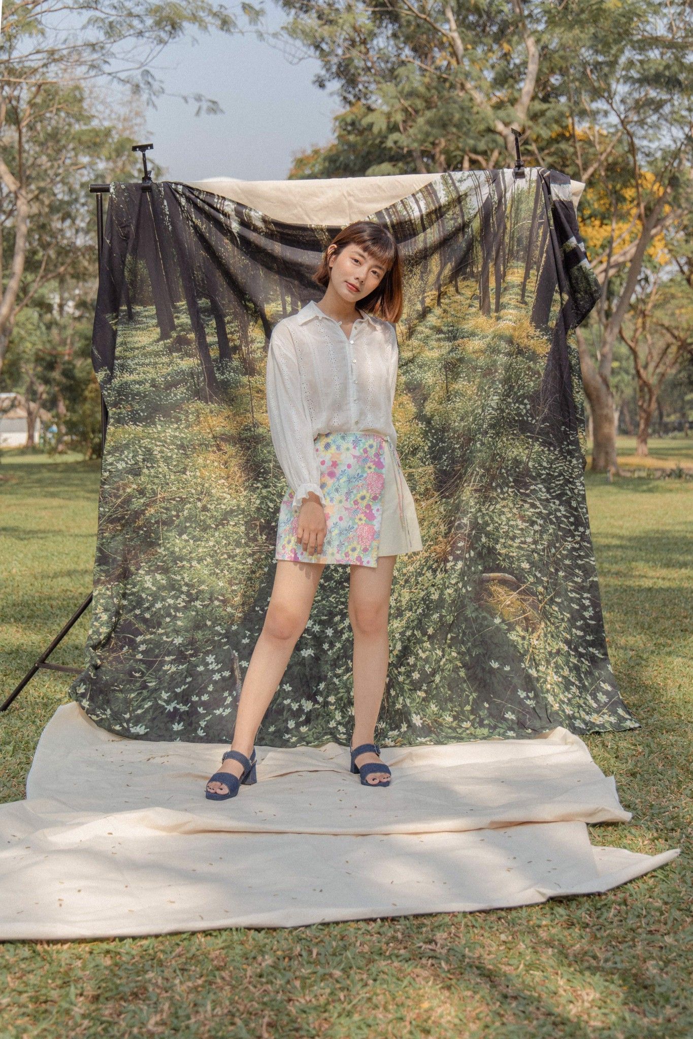 Floral Wrapped Skorts
