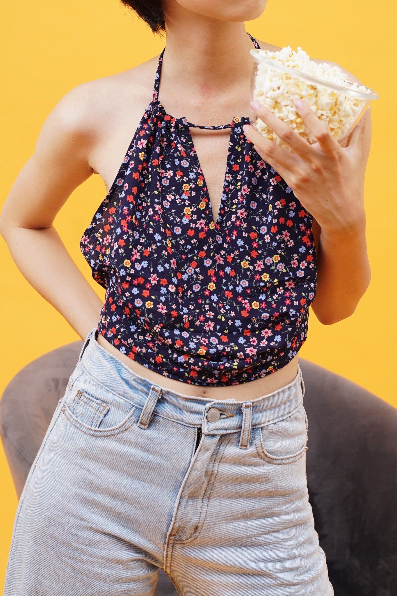 Floral Halter Neck Top