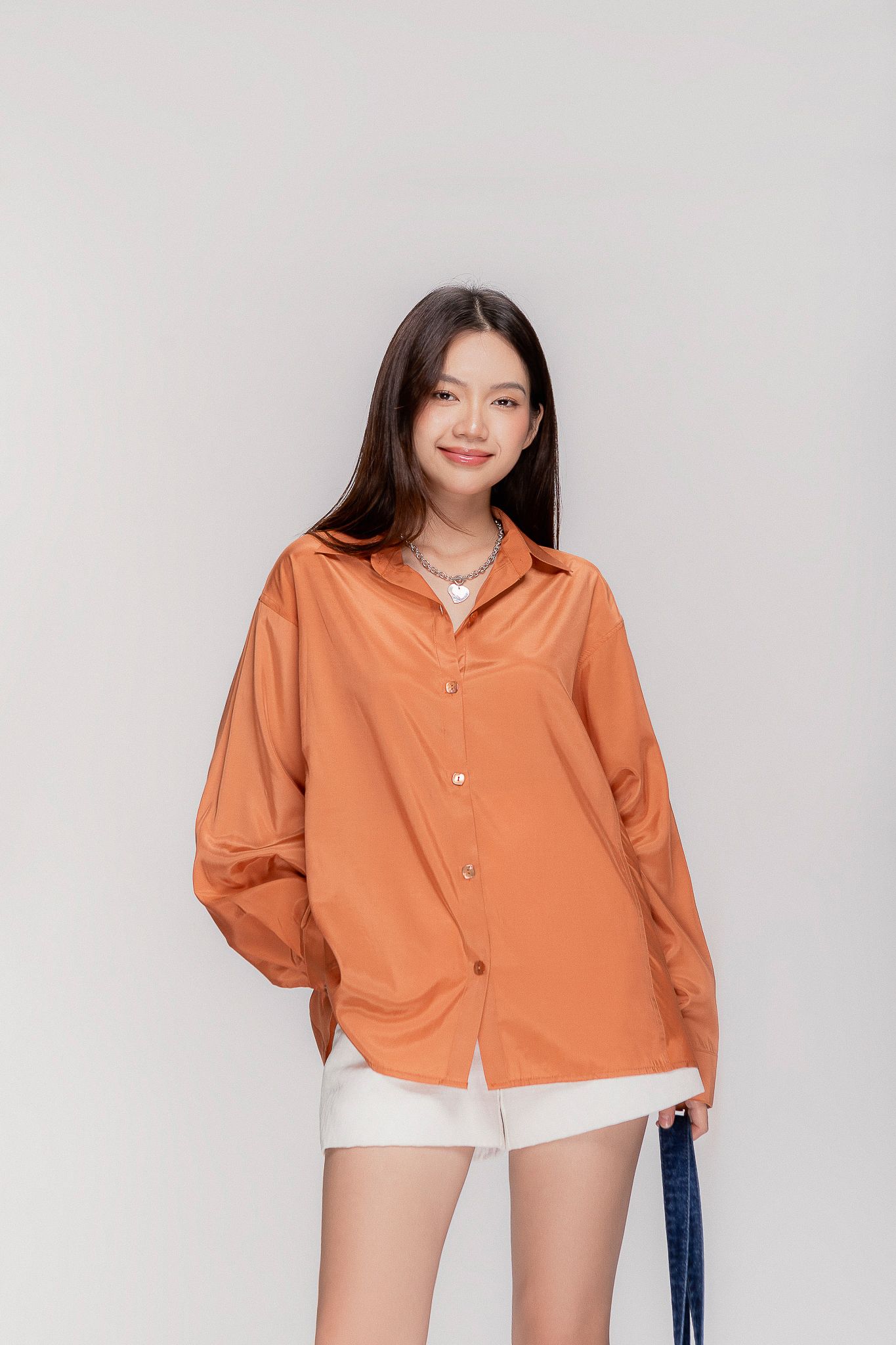  Orange Glow Flowy Shirt 