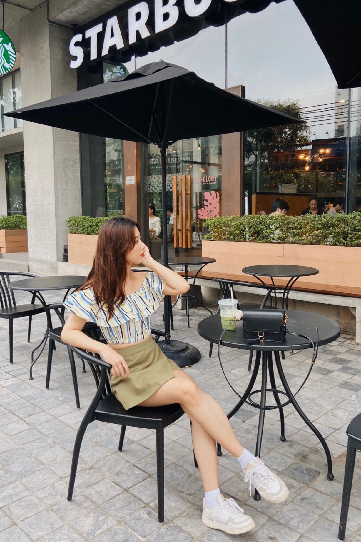 Striped Off the Shoulder Top