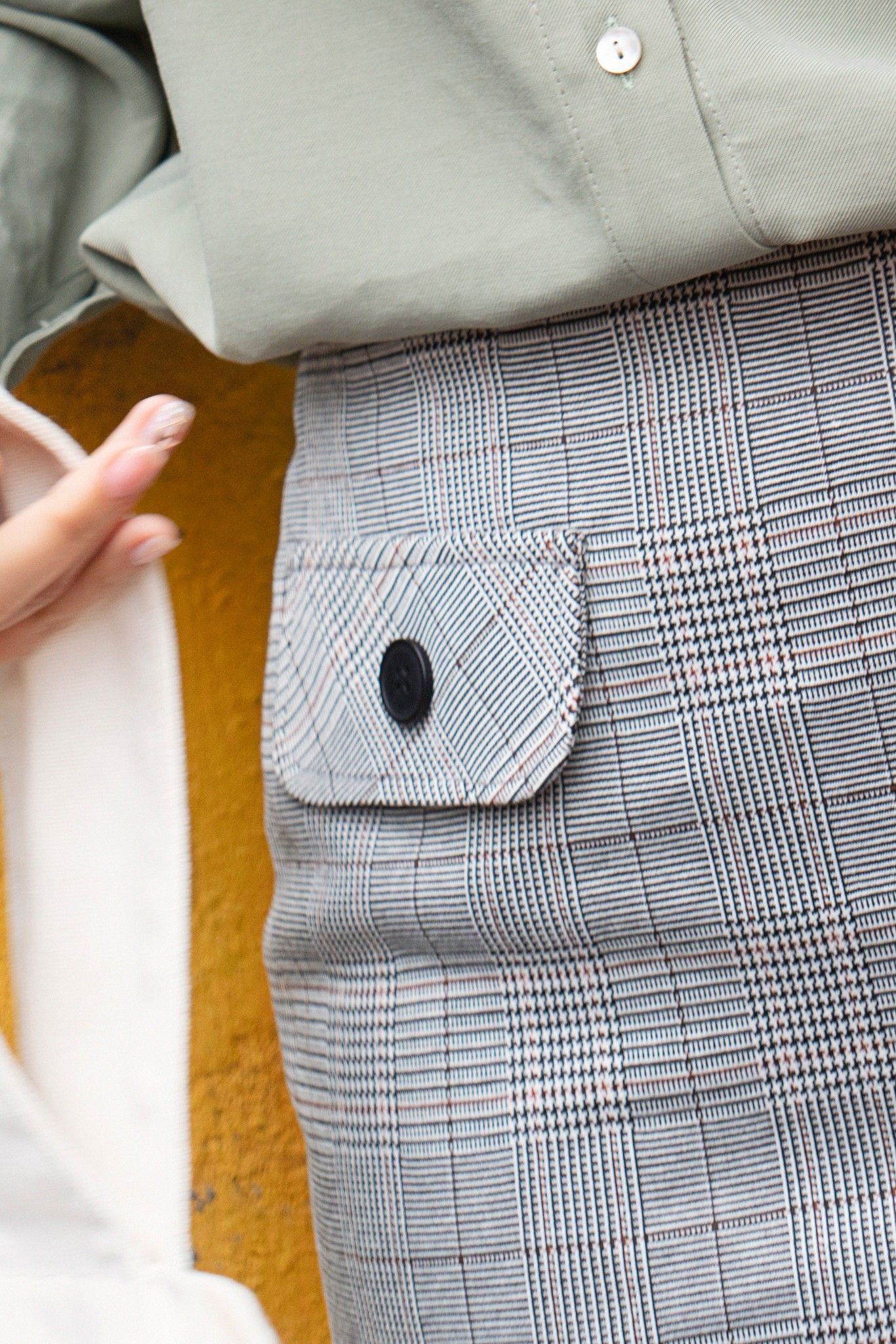 Gray Checked Skirt