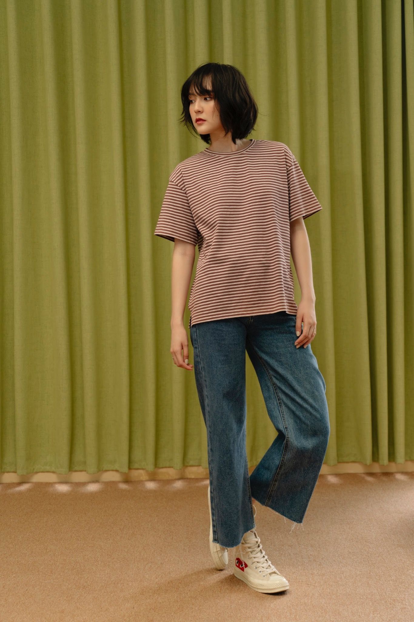 Wide Leg Jeans - Navy