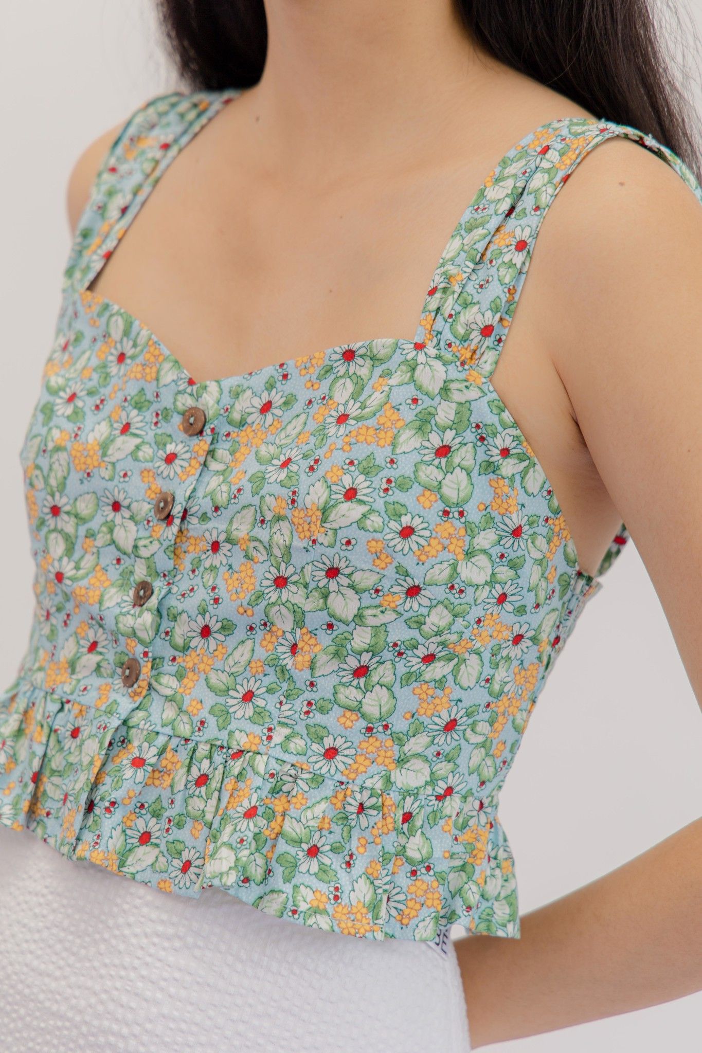 Floral Smocked Crop Top