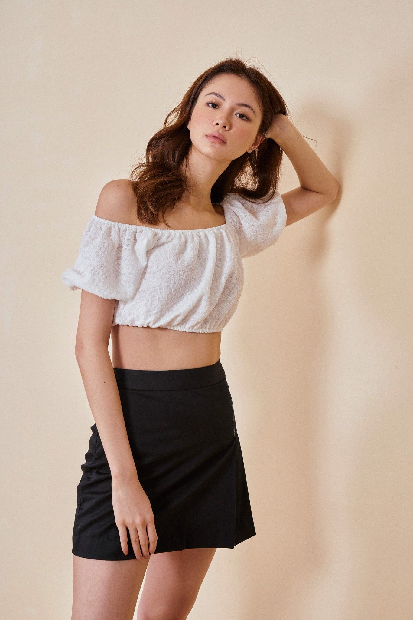 Contrast Stitch Mini Skirt