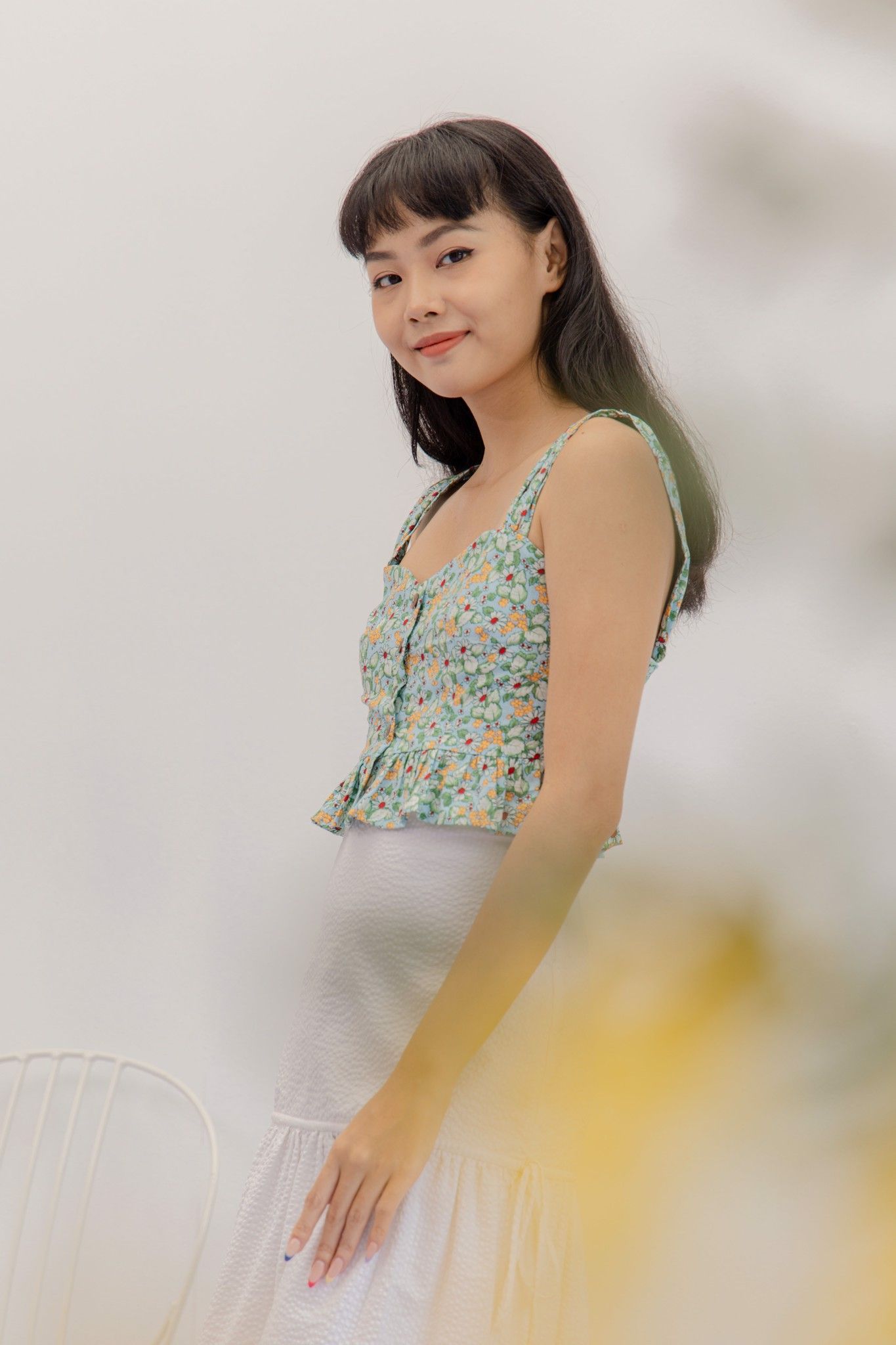 Floral Smocked Crop Top