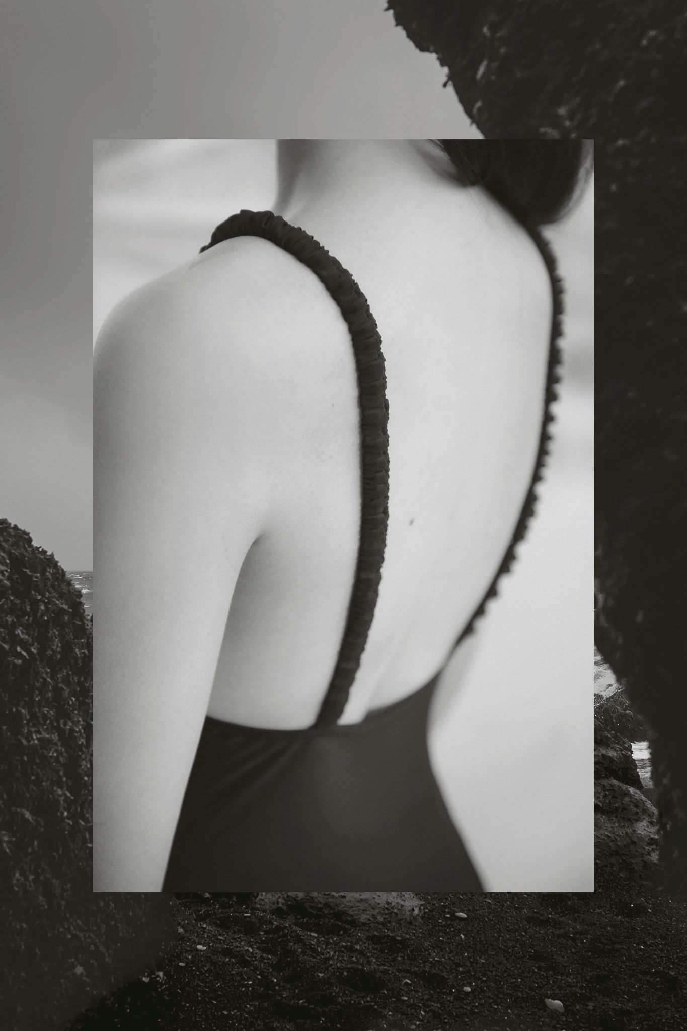 Open Back Swimsuit Black
