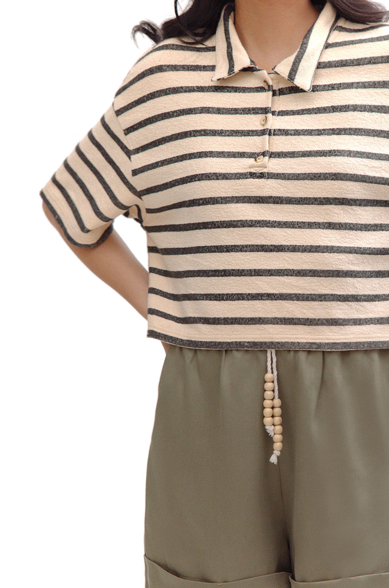 Stripped Cropped T-Shirt