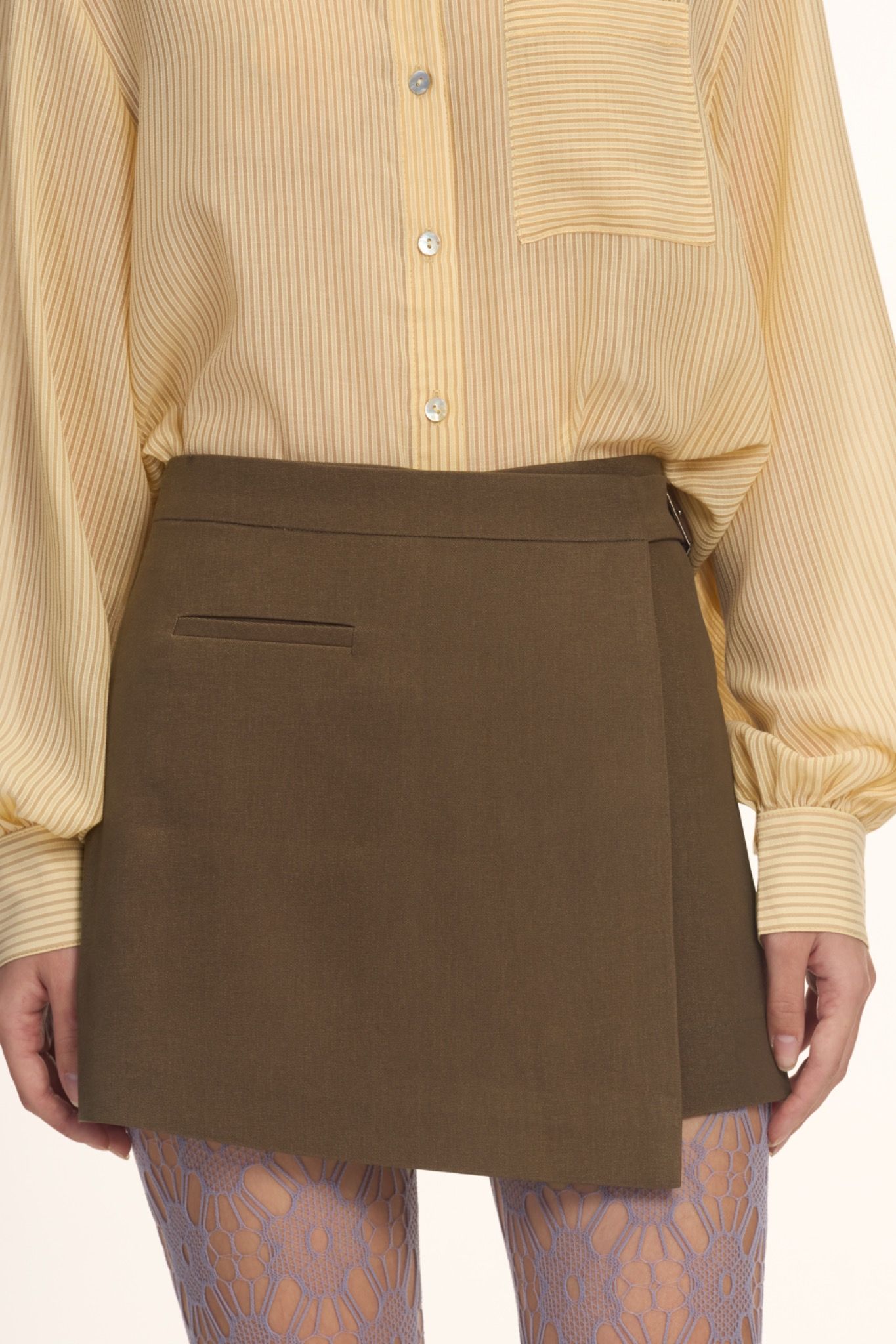 Brown Overlap Skorts