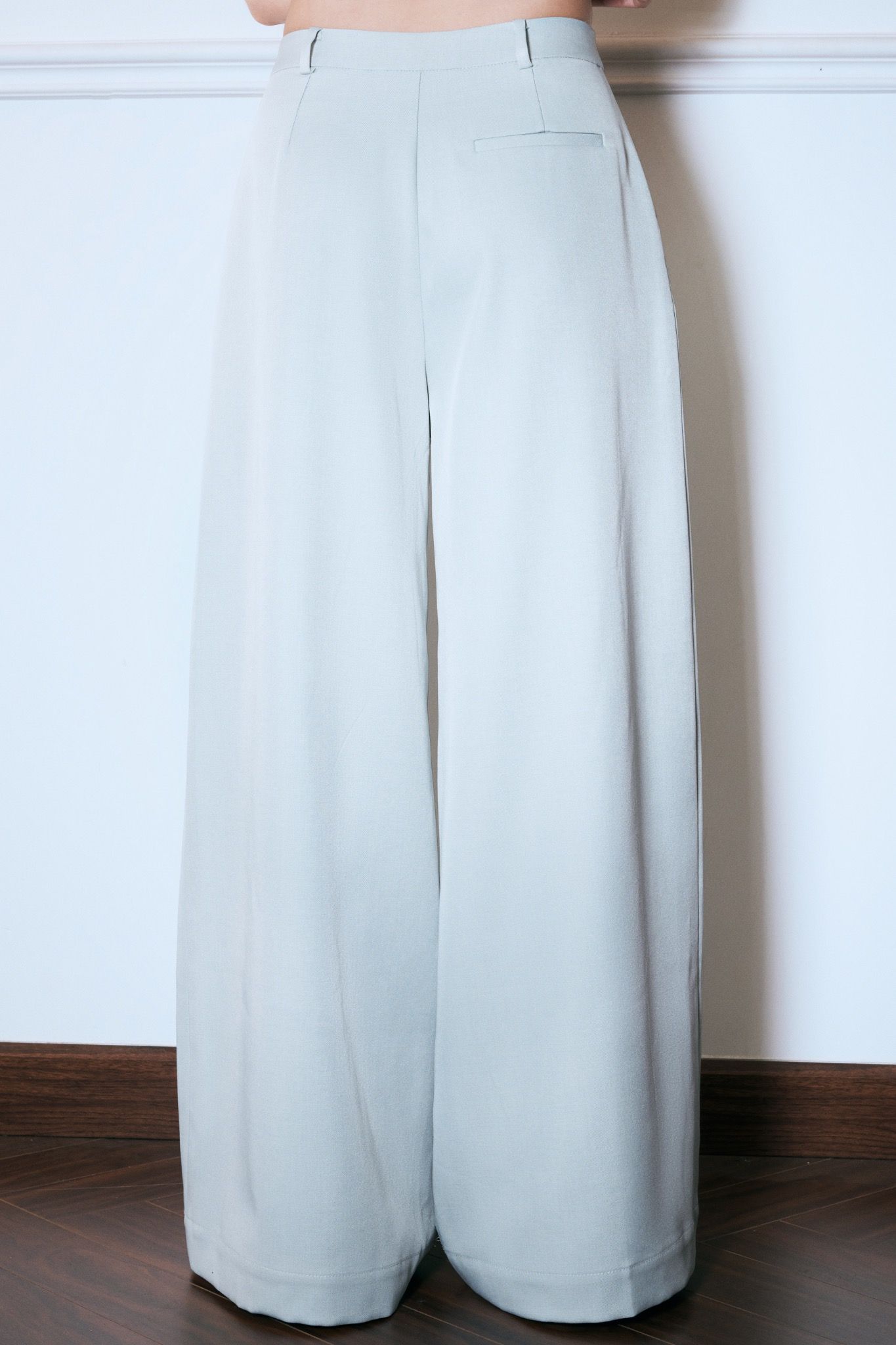 Blue Straight Leg Trousers