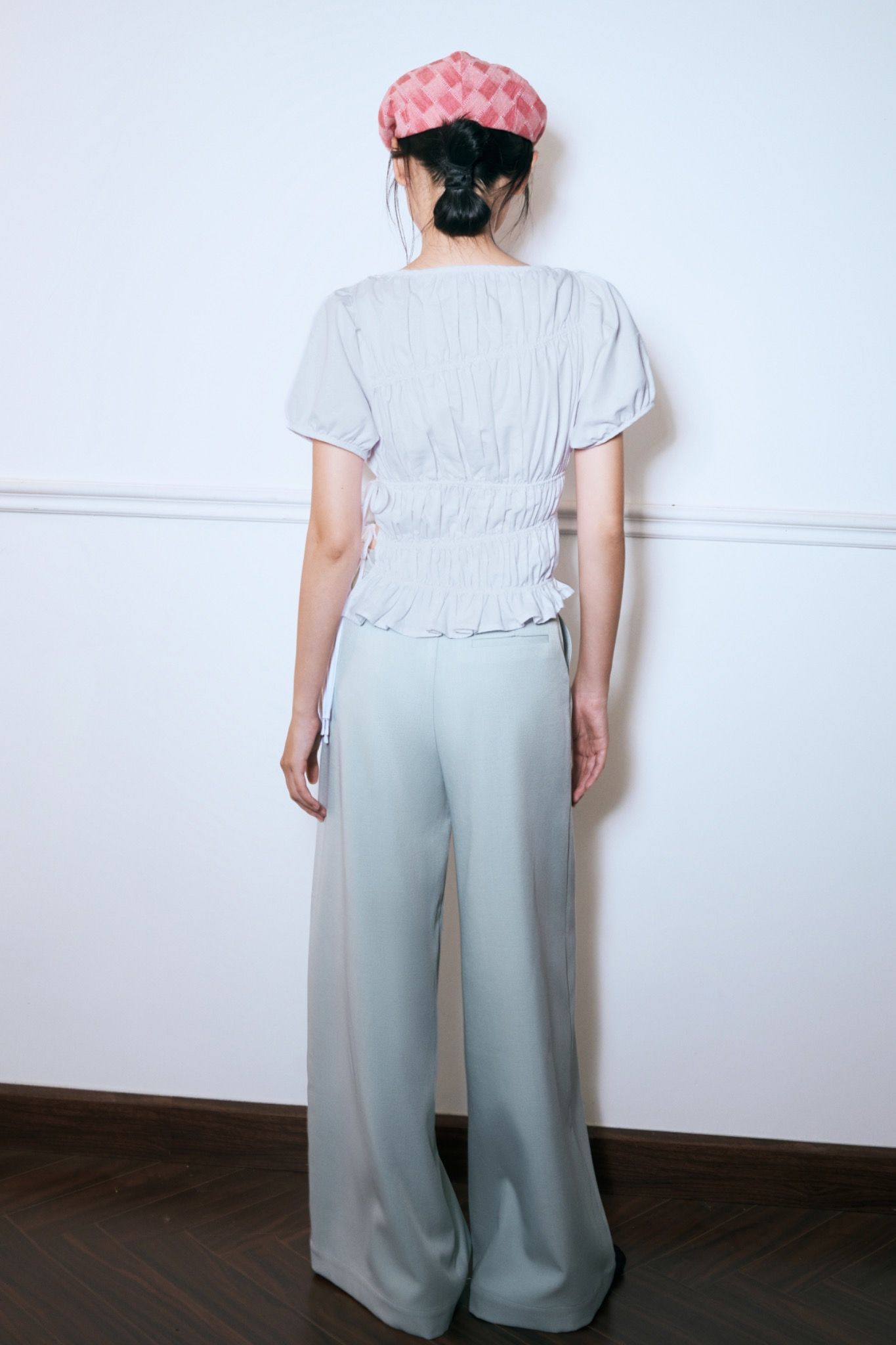 Blue Straight Leg Trousers