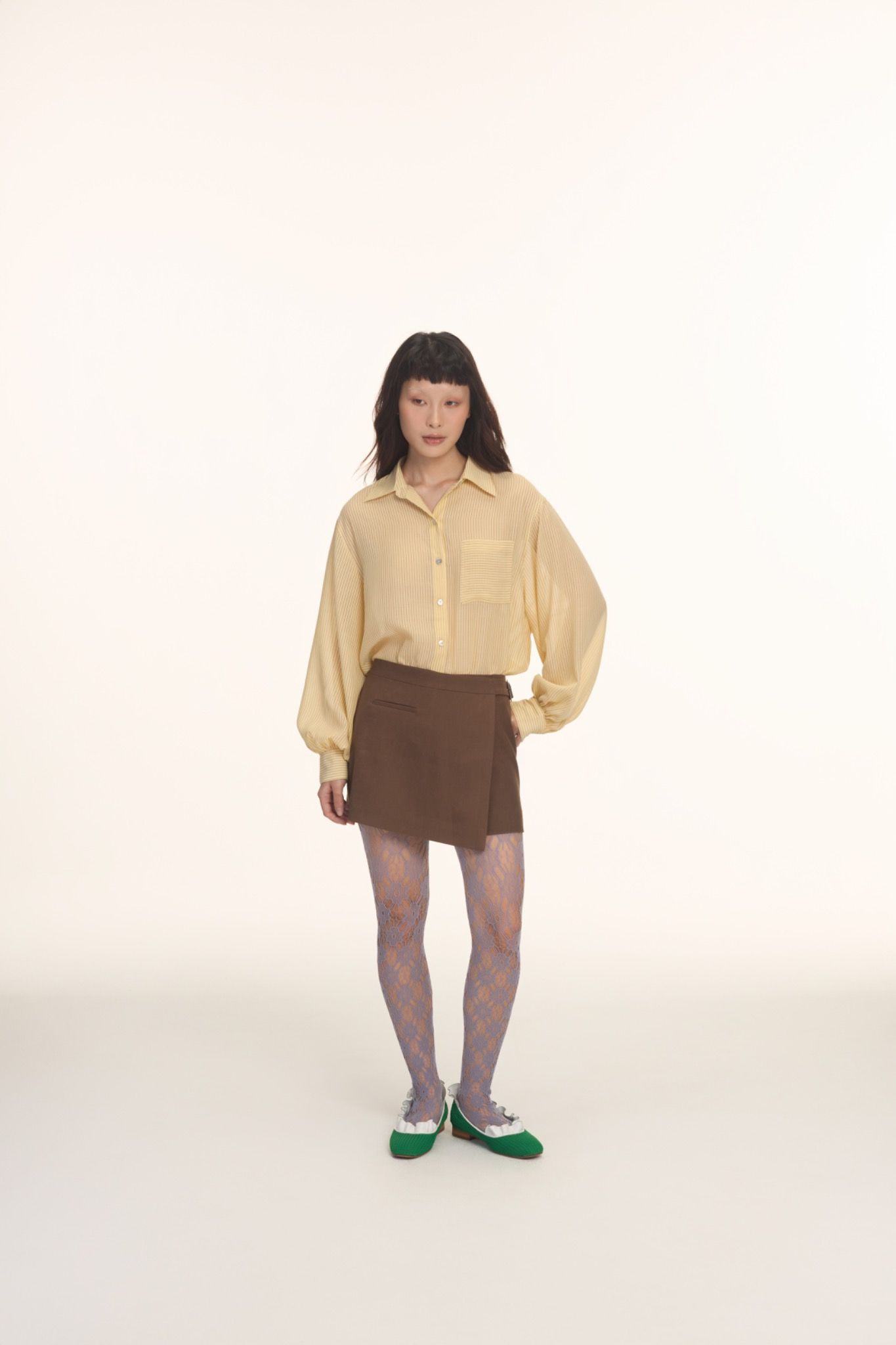 Brown Overlap Skorts