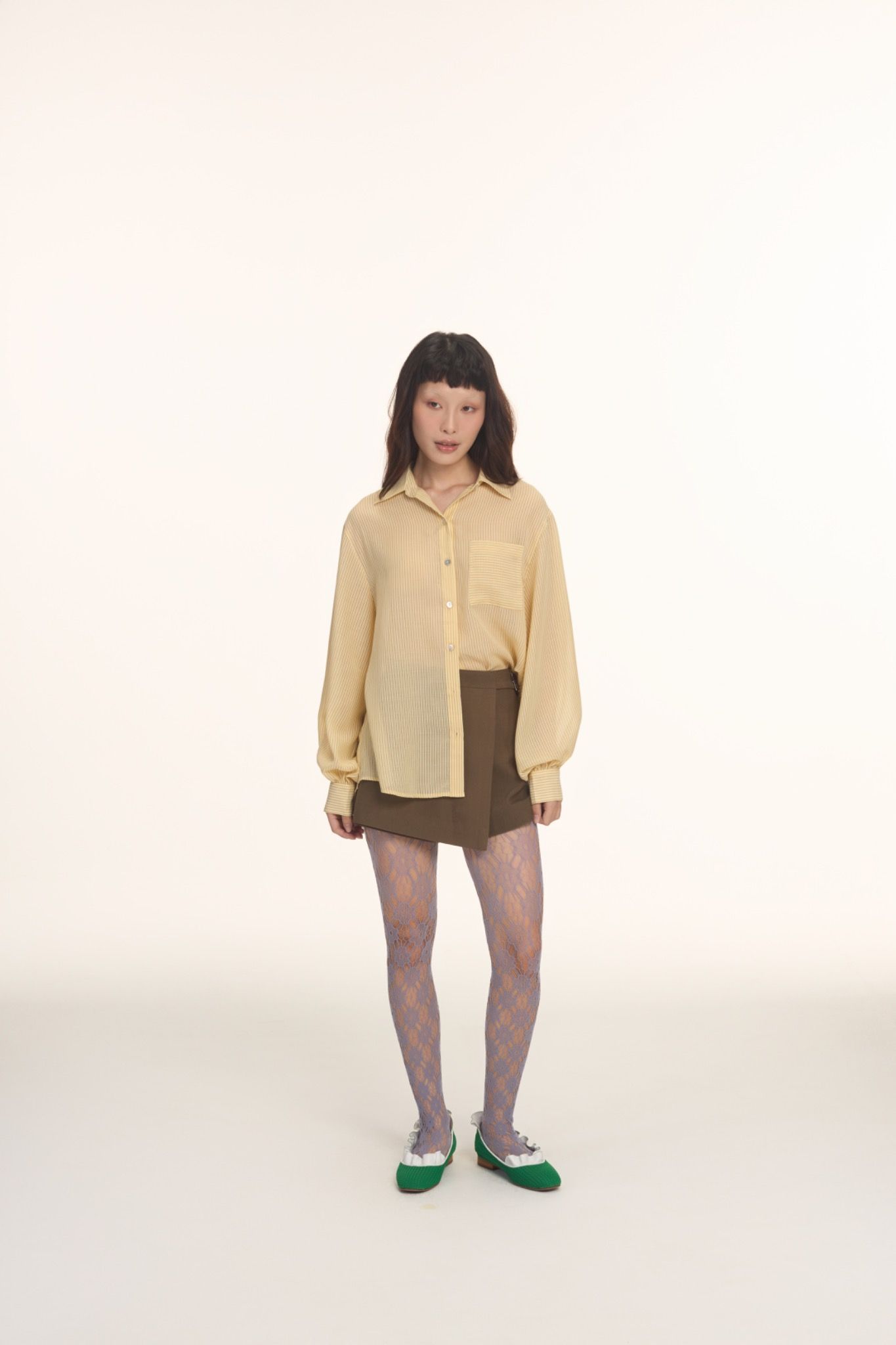 Brown Overlap Skorts