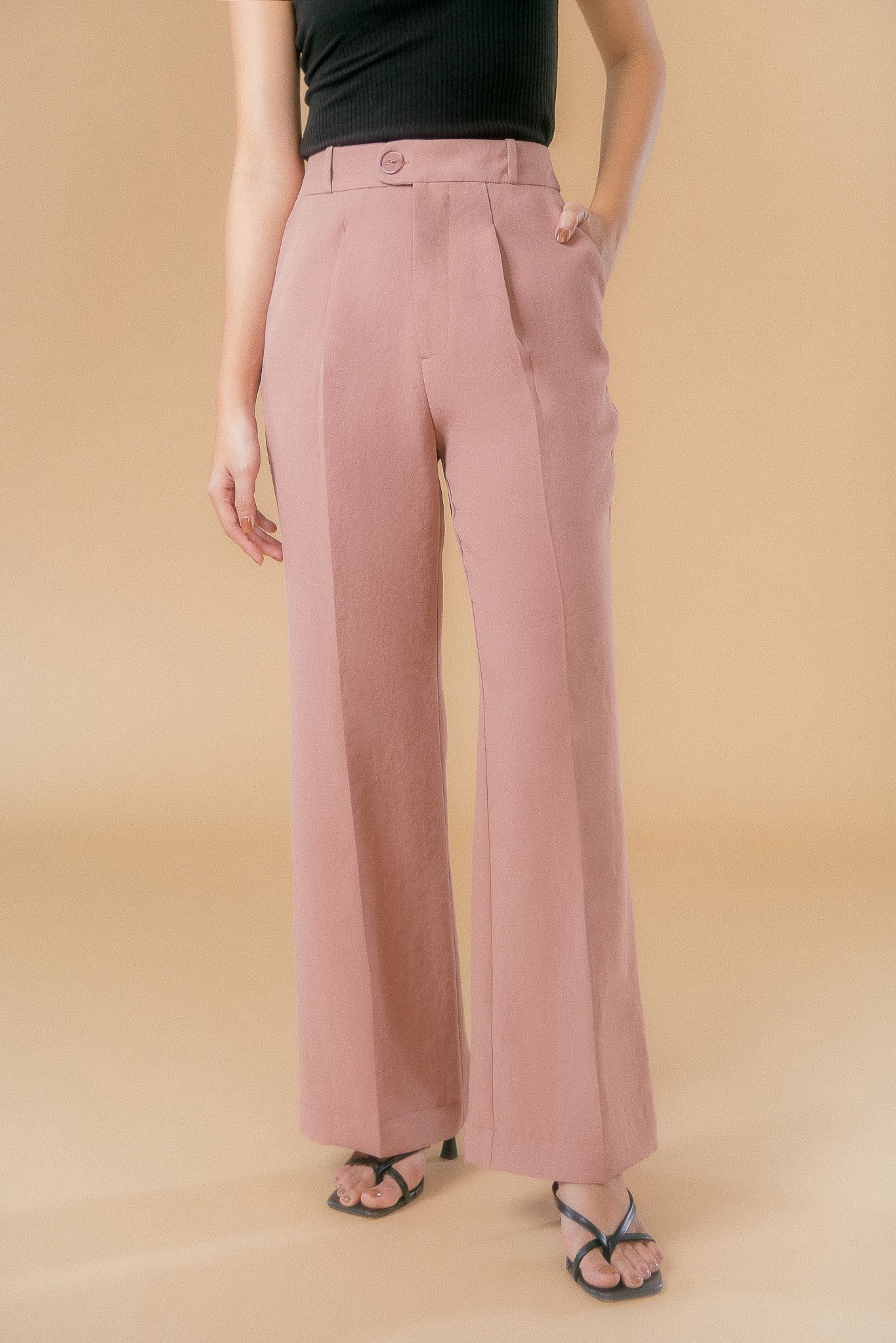  Rose Tone Flared Trousers 