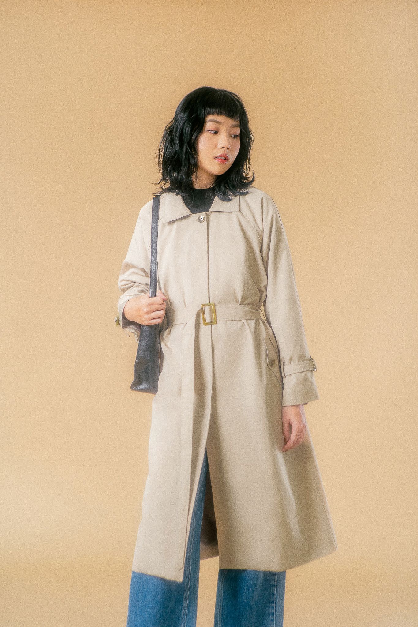  Beige Classic Trenchcoat With Belt 