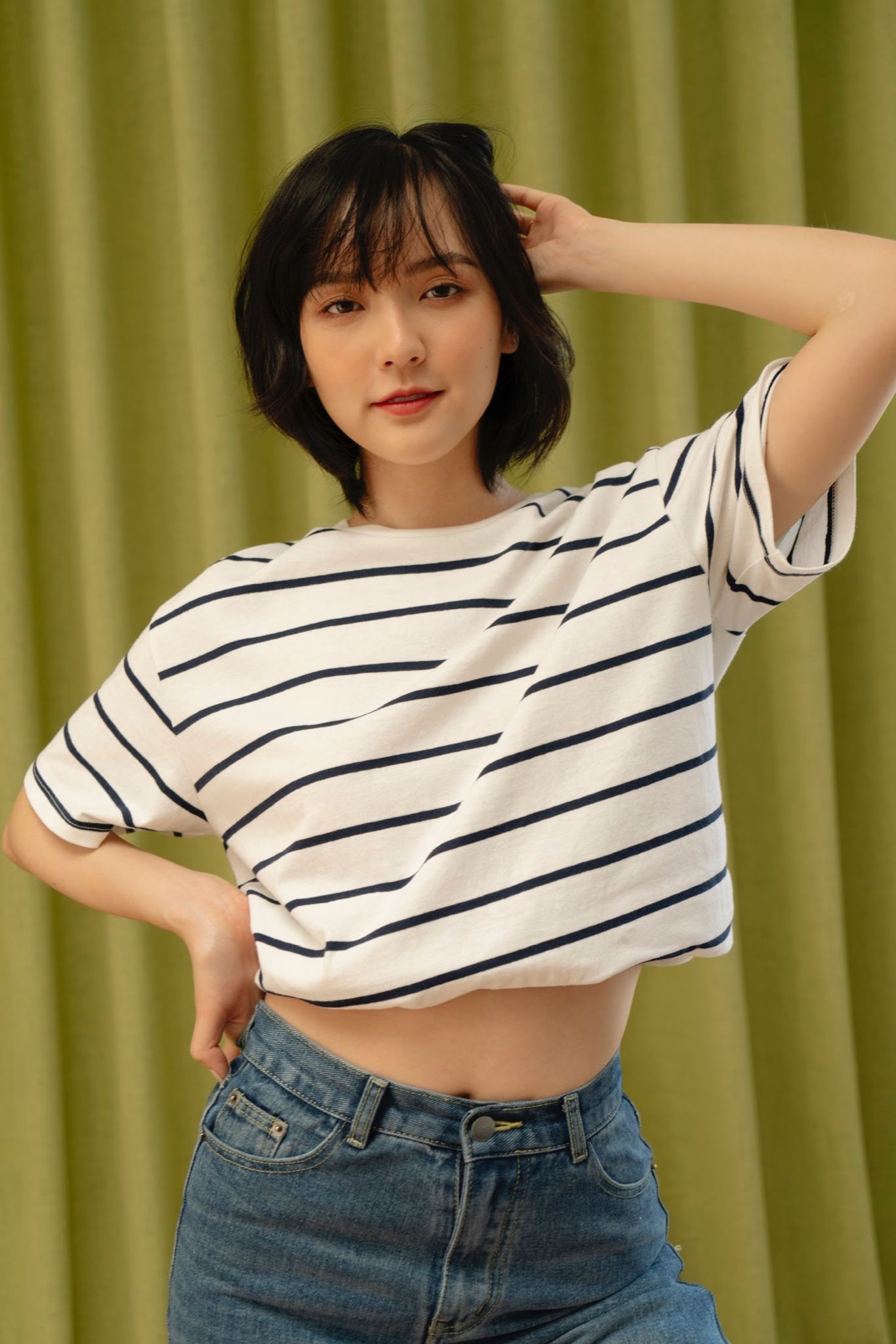 White Striped Oversized T-shirt