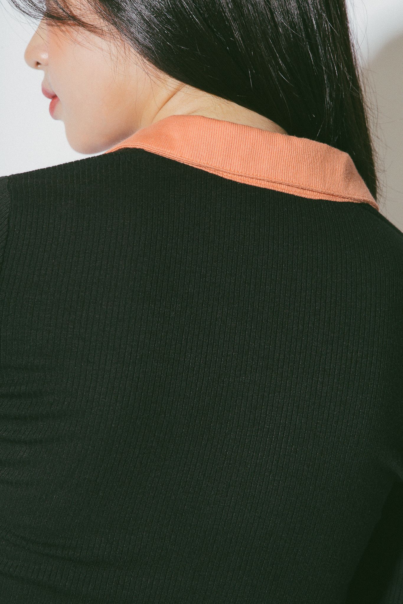 Black Top With Contrast Trimming