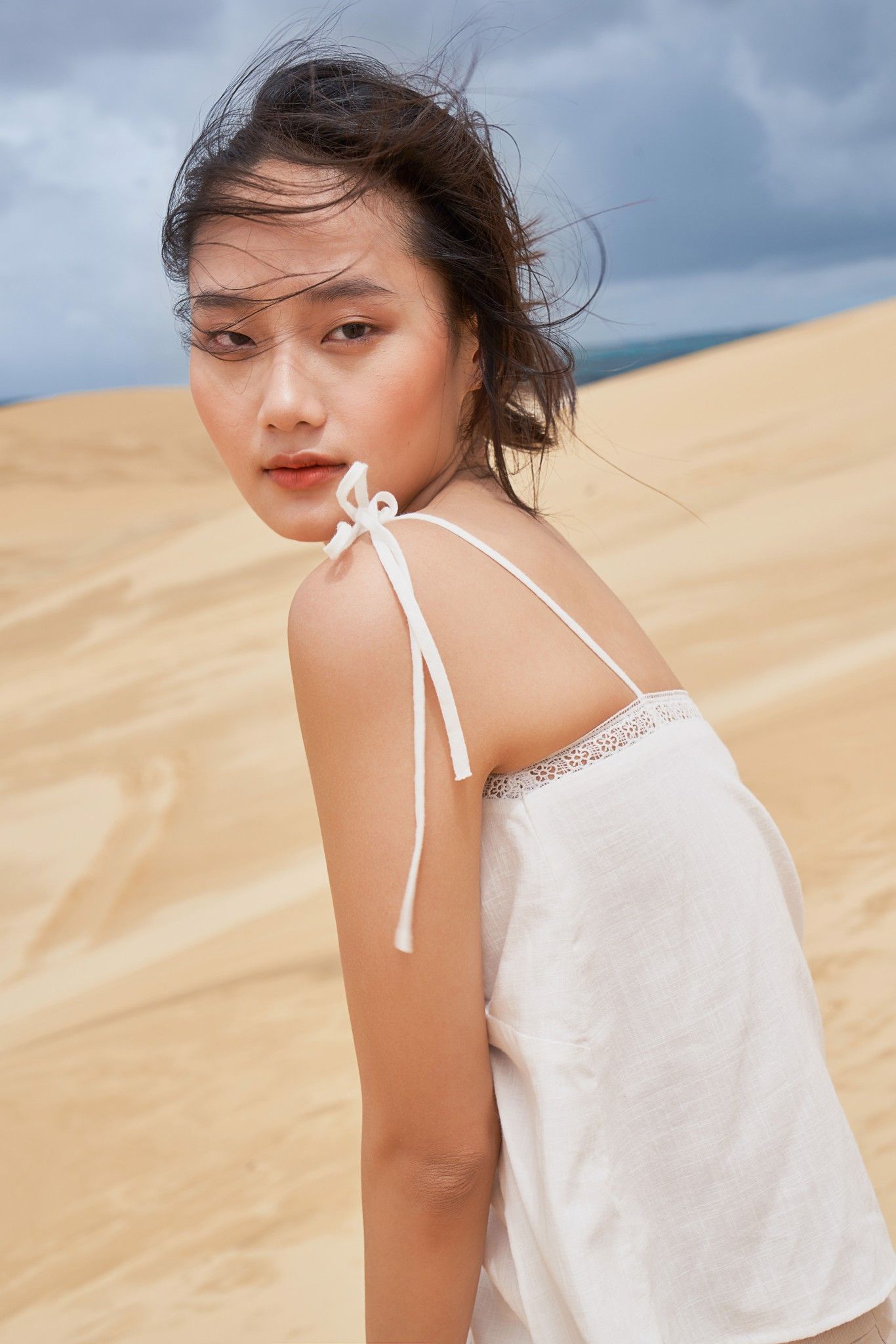 White Camisole With Buttons