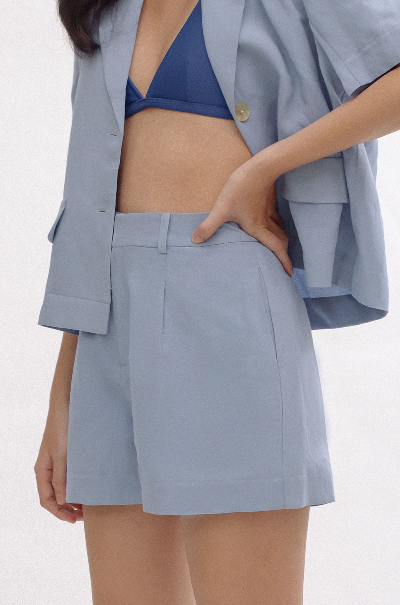 Blue Linen Short