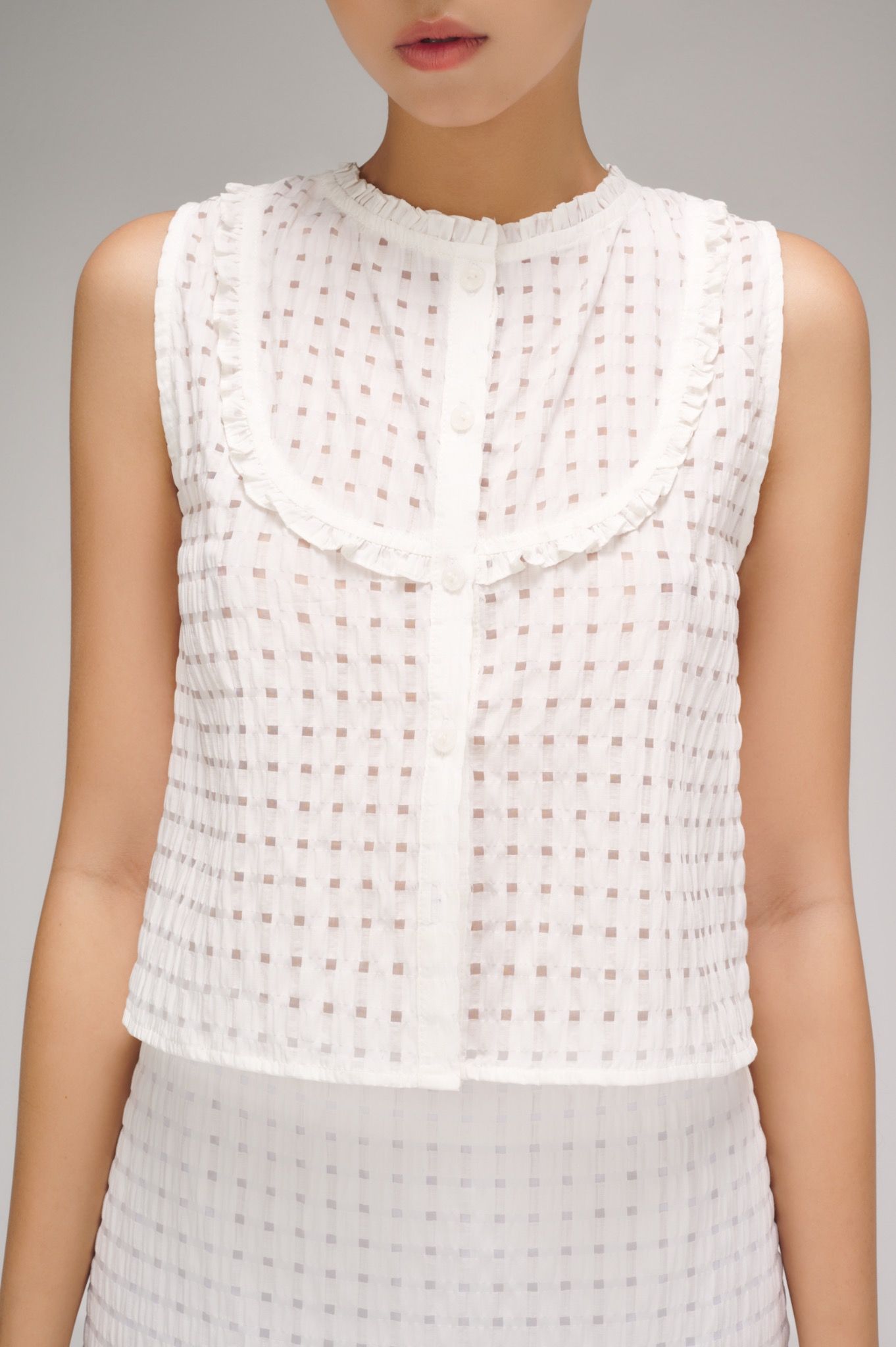 Ruffle Sleeveless Top