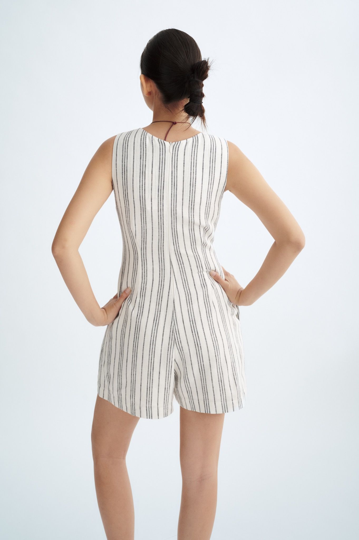 V-neck Mini Jumpsuit