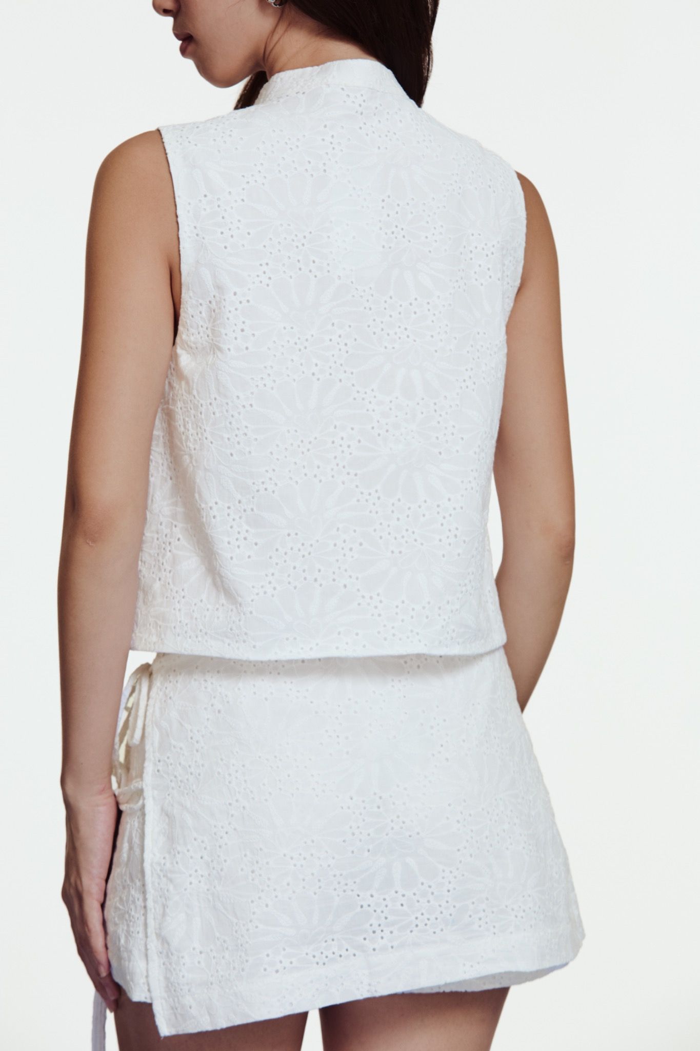 White Sleeveless Top