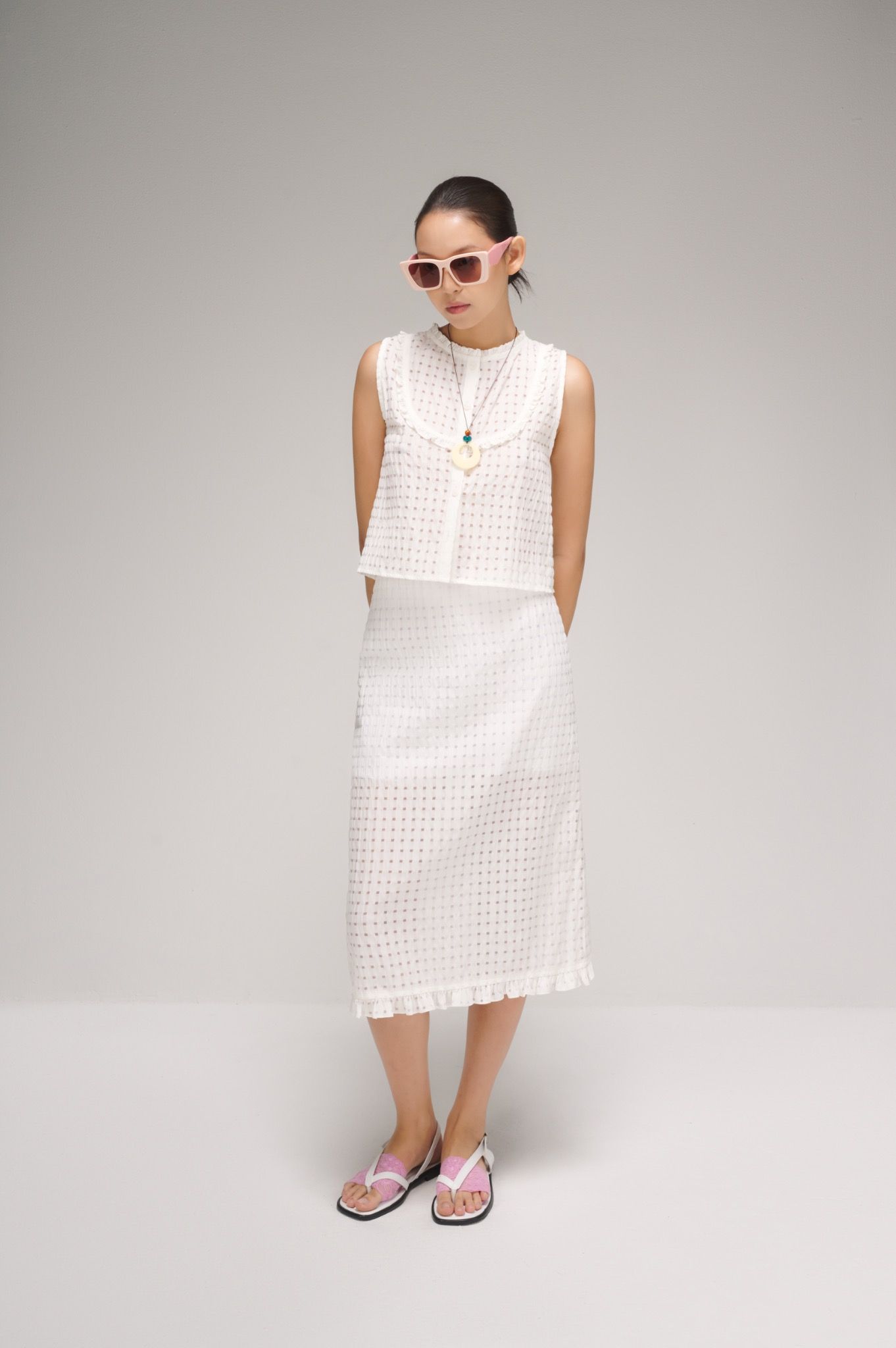 Ruffle Sleeveless Top