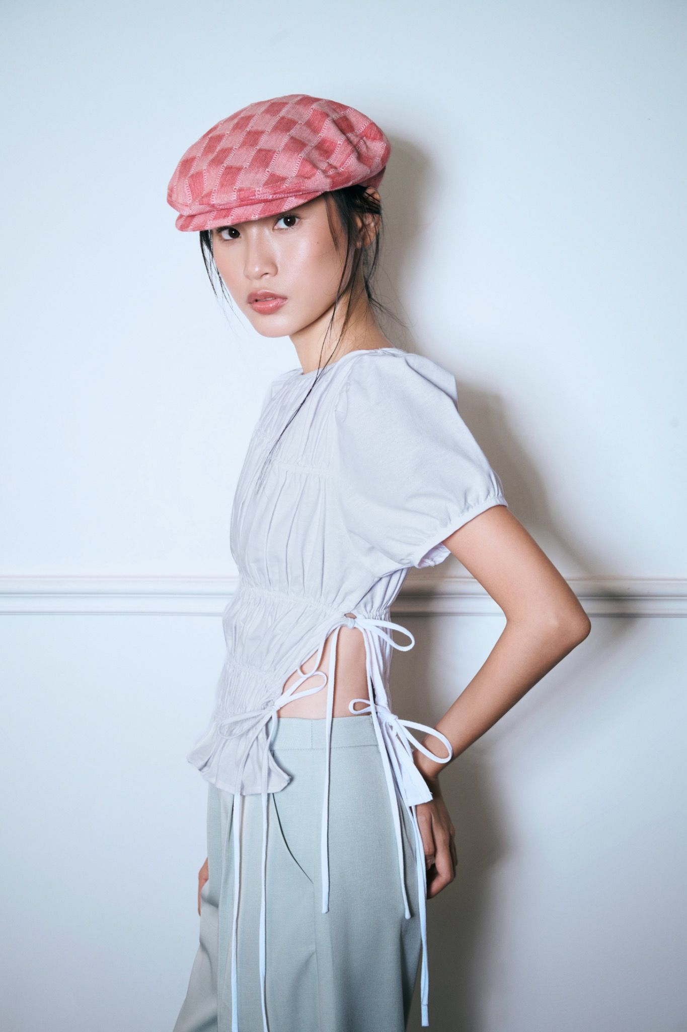 White Ruched Top
