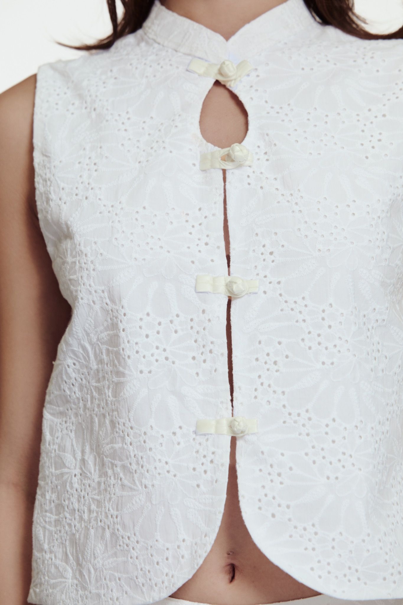 White Sleeveless Top