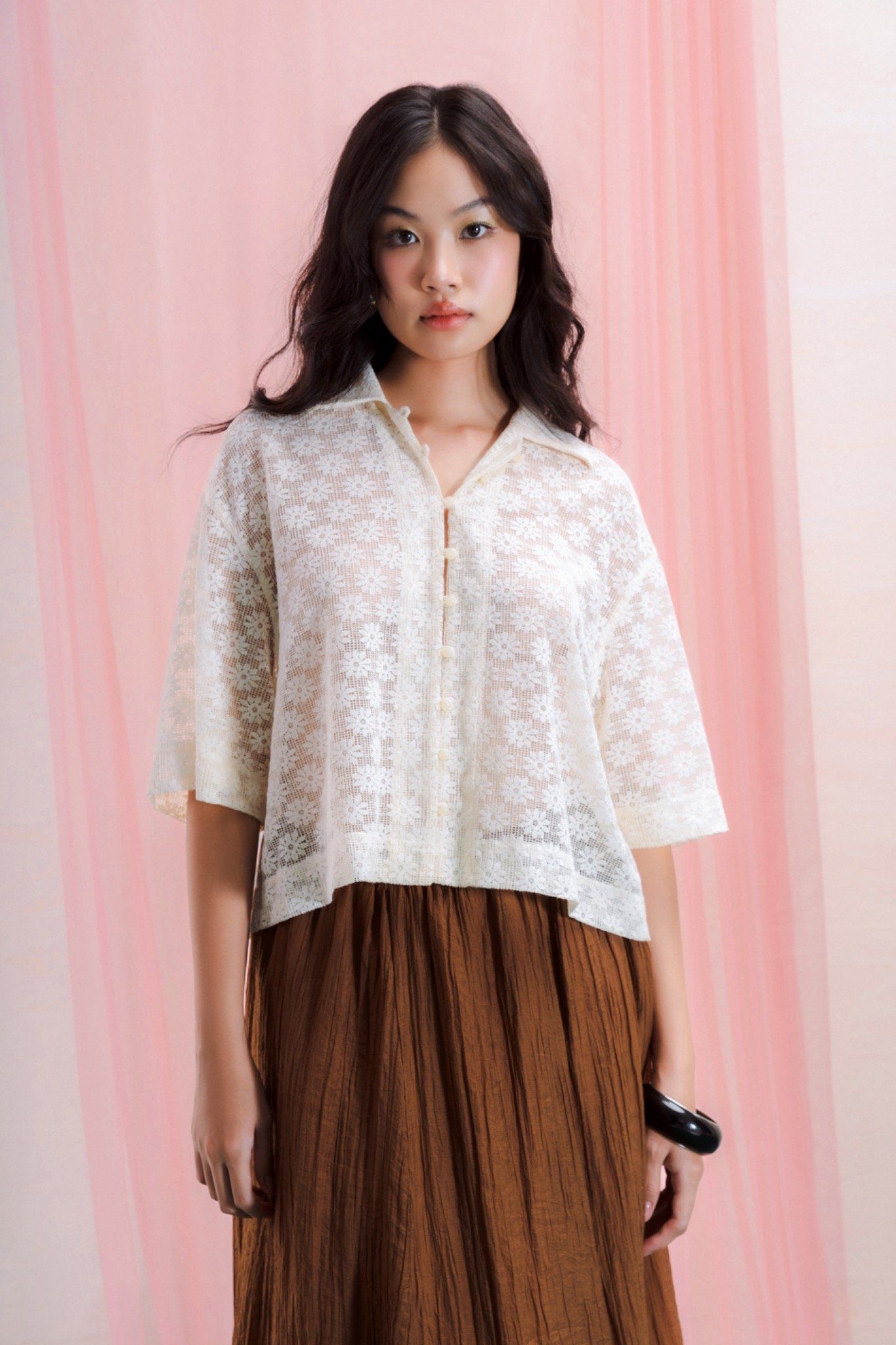 Lace Boxy Shirt
