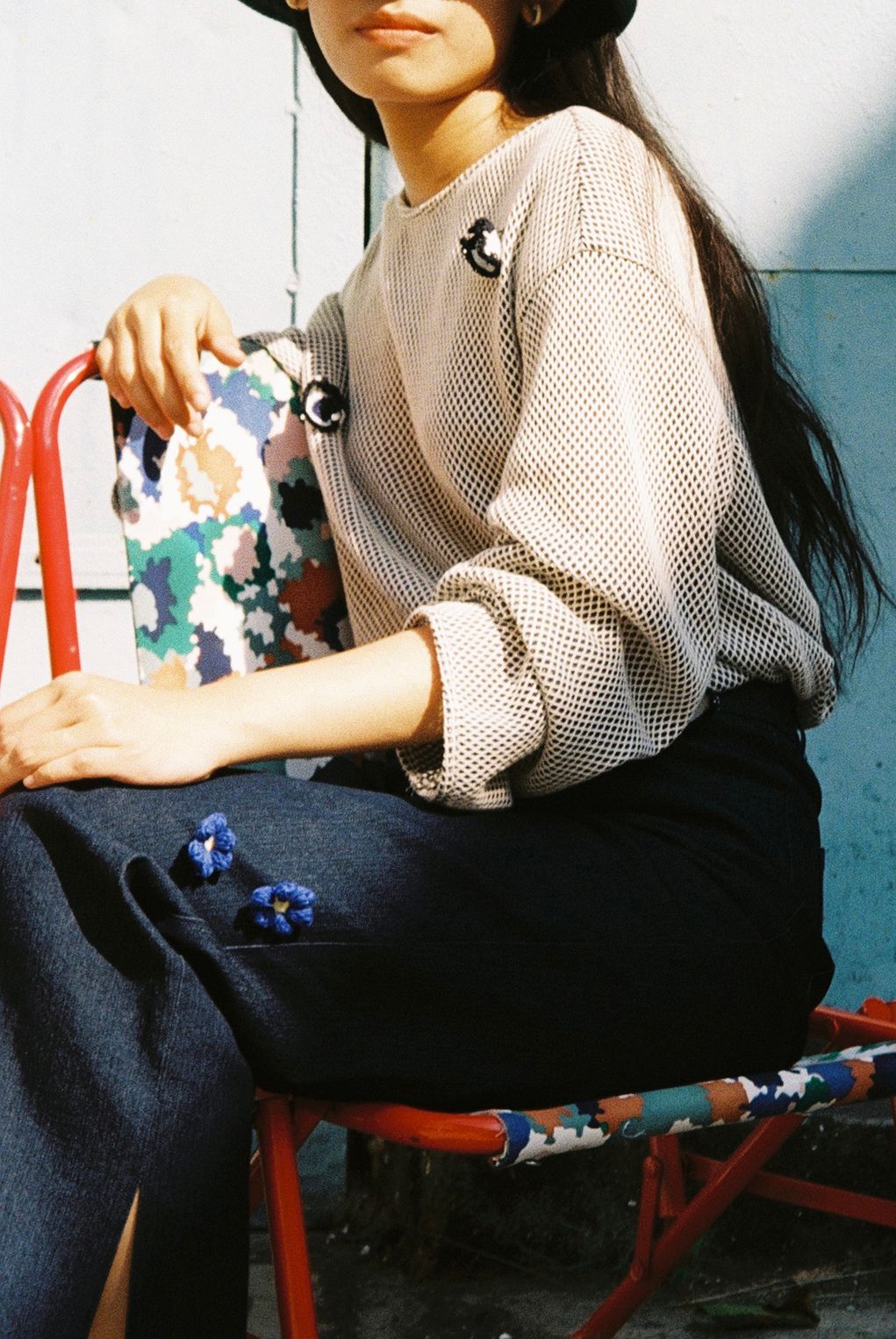 Longsleeves Crochet Top With Removable Pins