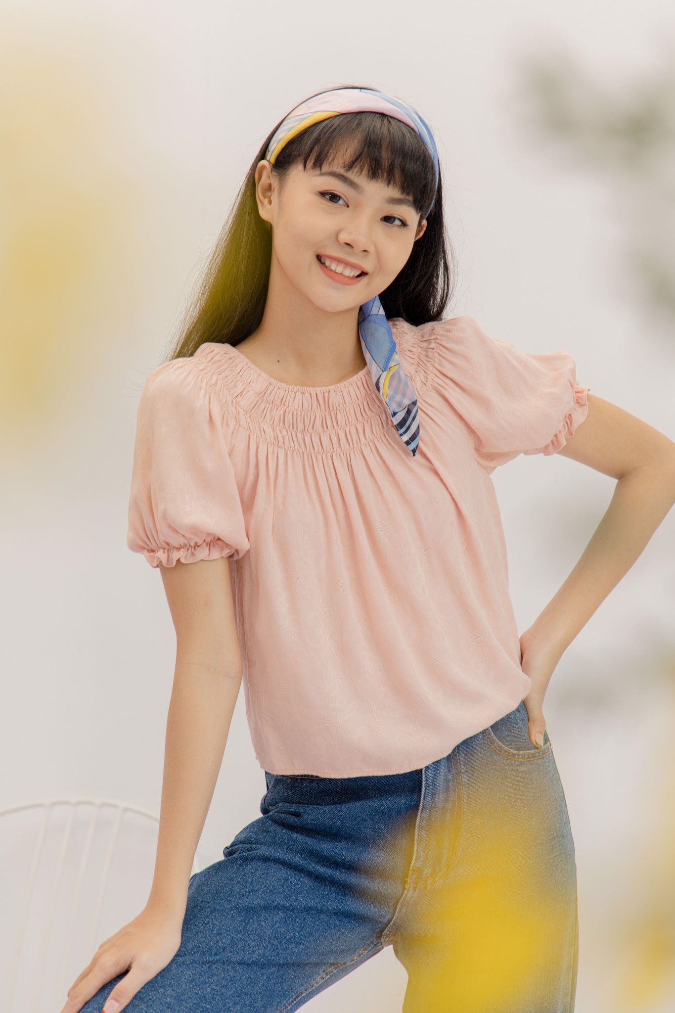 Pink Smocked Top