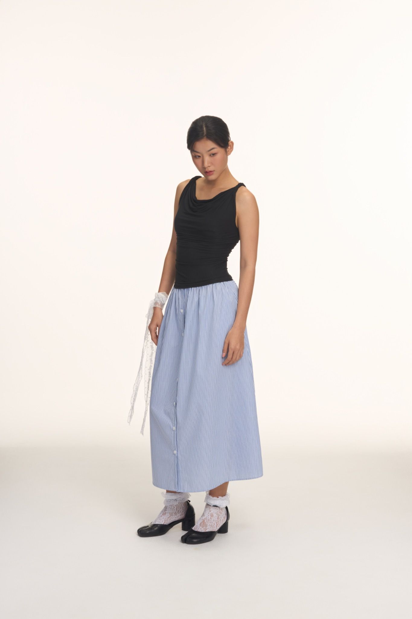 Striped Midi Skirt