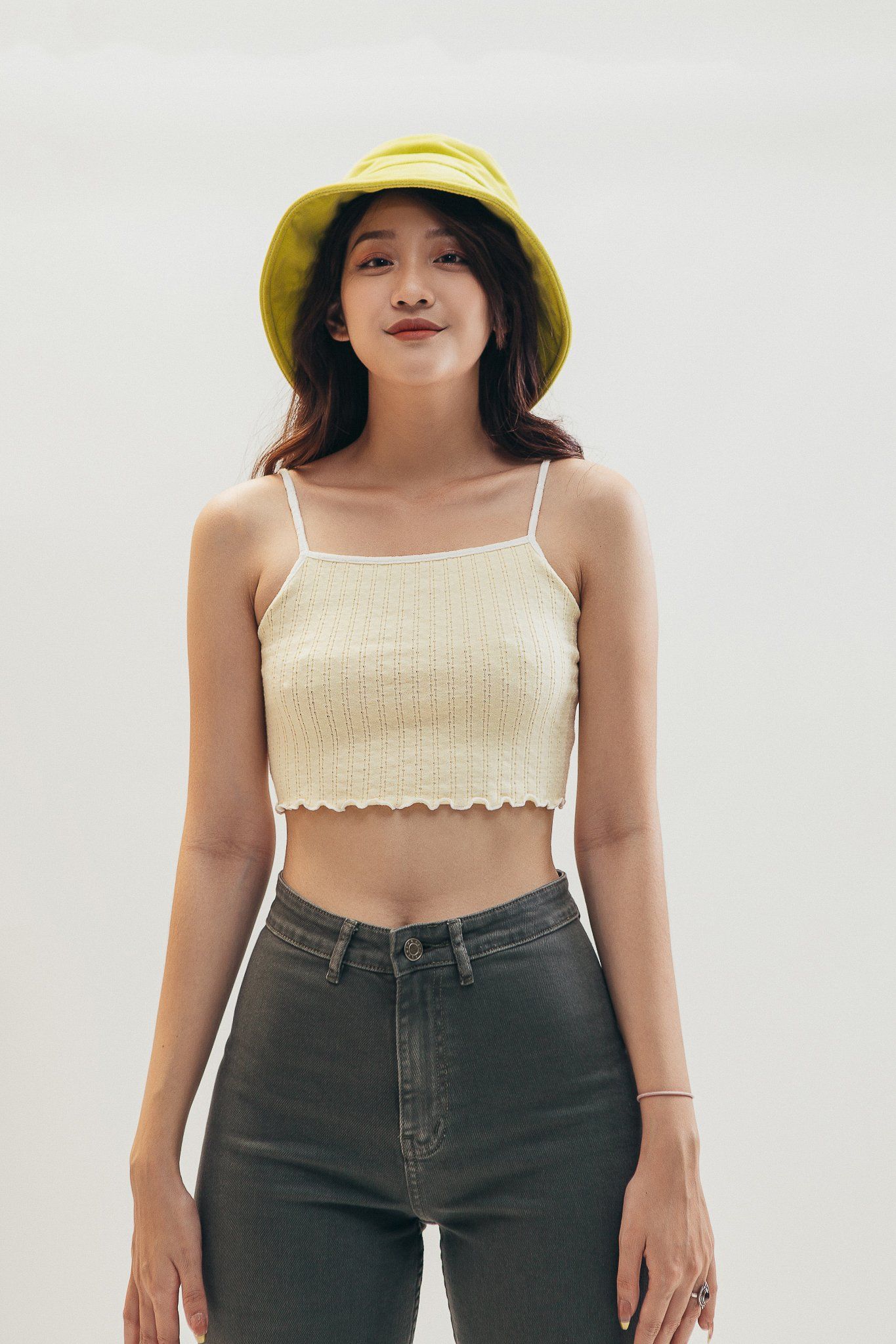 Lettuce Hem Camisole - Yellow