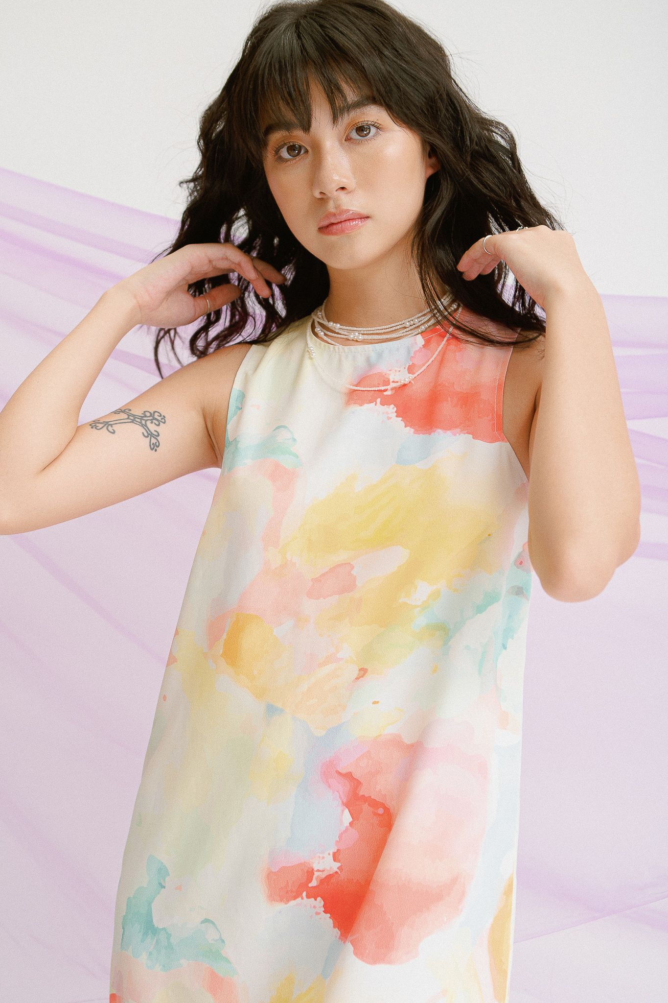 Multicolored Midi Dress