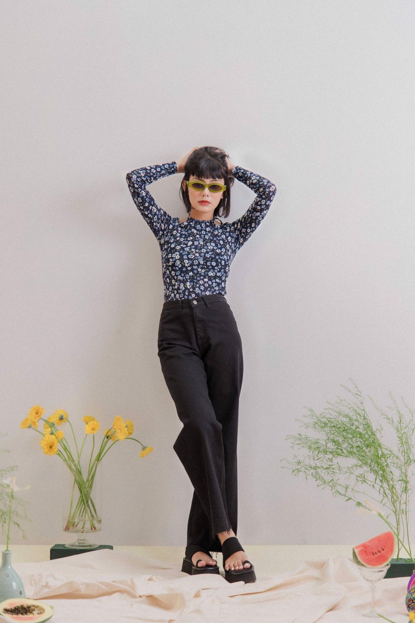Wide Leg Jeans - Black