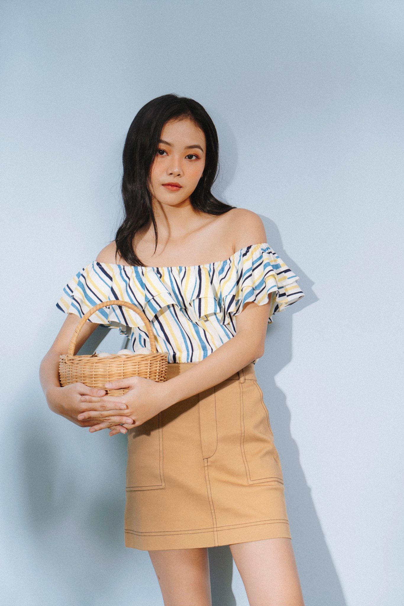 Striped Off the Shoulder Top