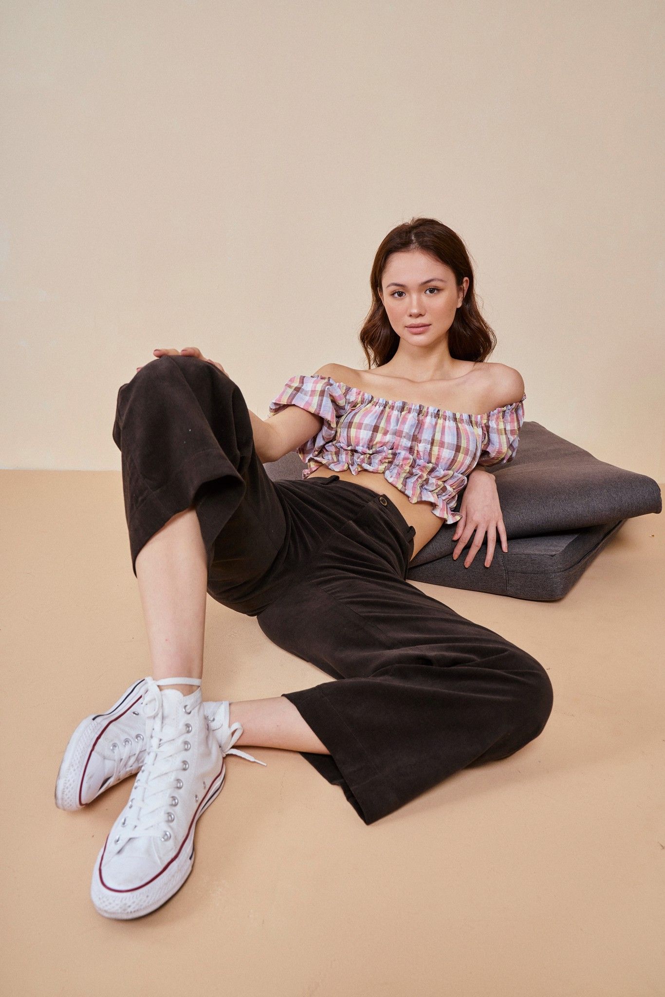 Dark Brown Wide Leg Trousers
