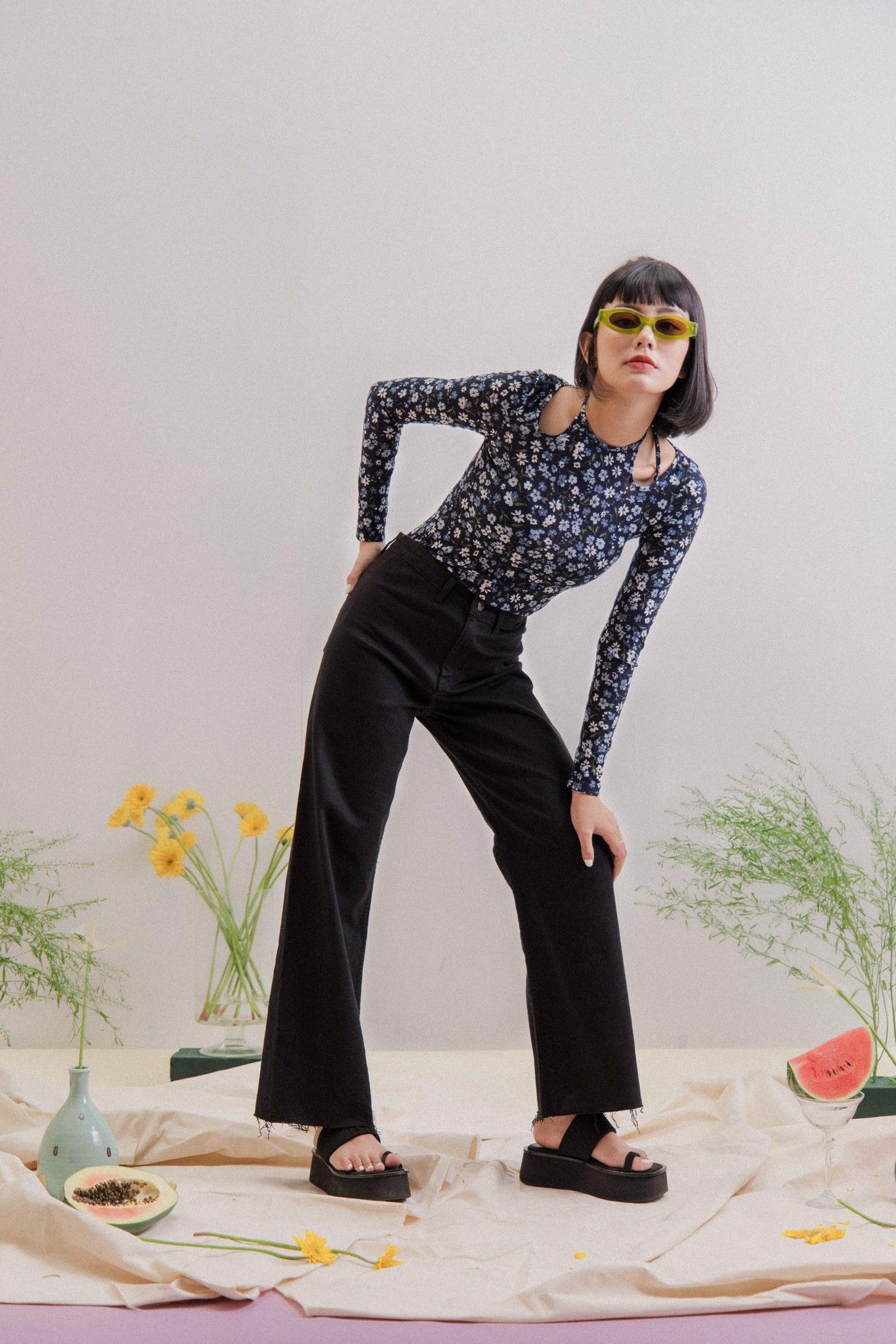 Wide Leg Jeans - Black