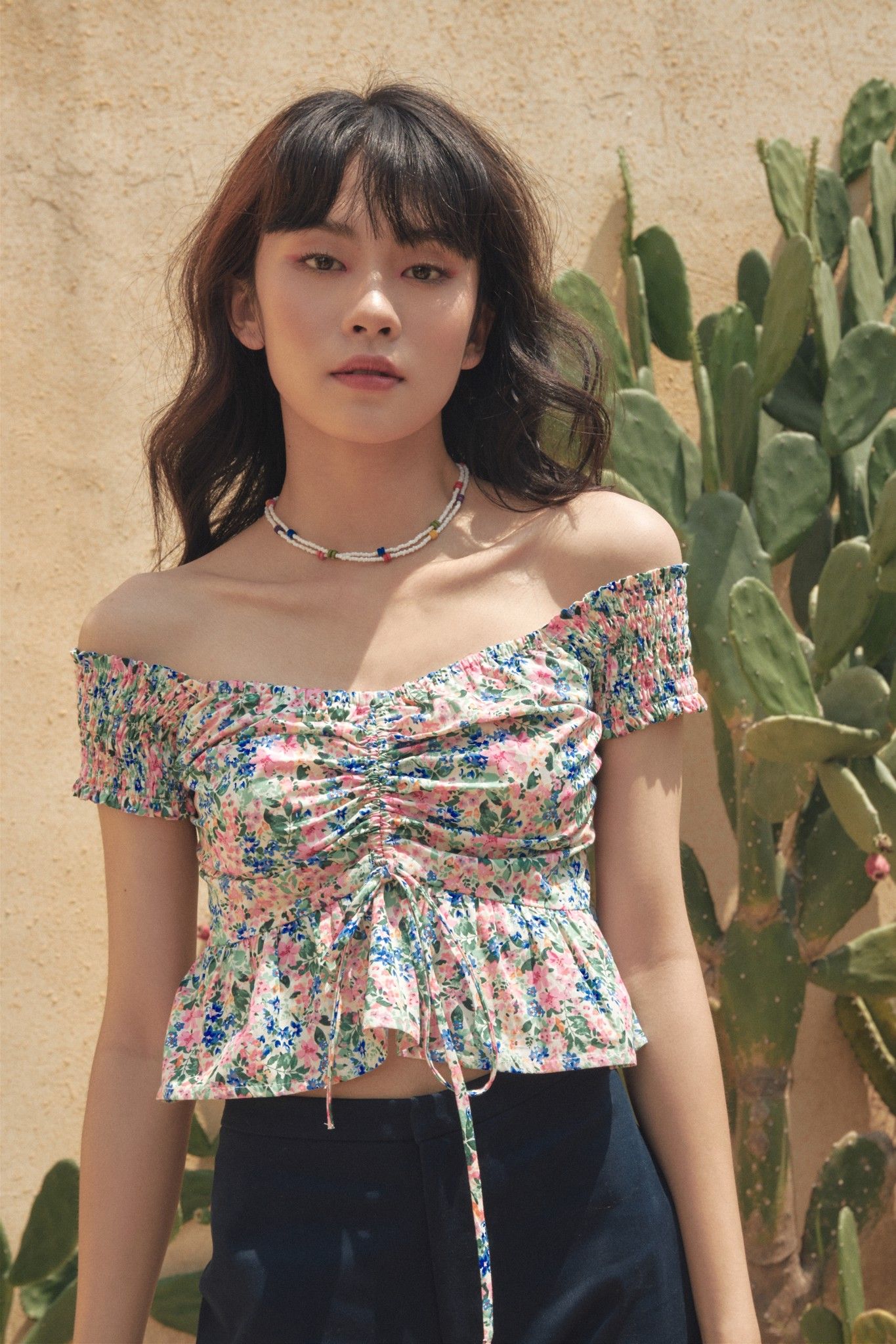 Floral Ruched Top