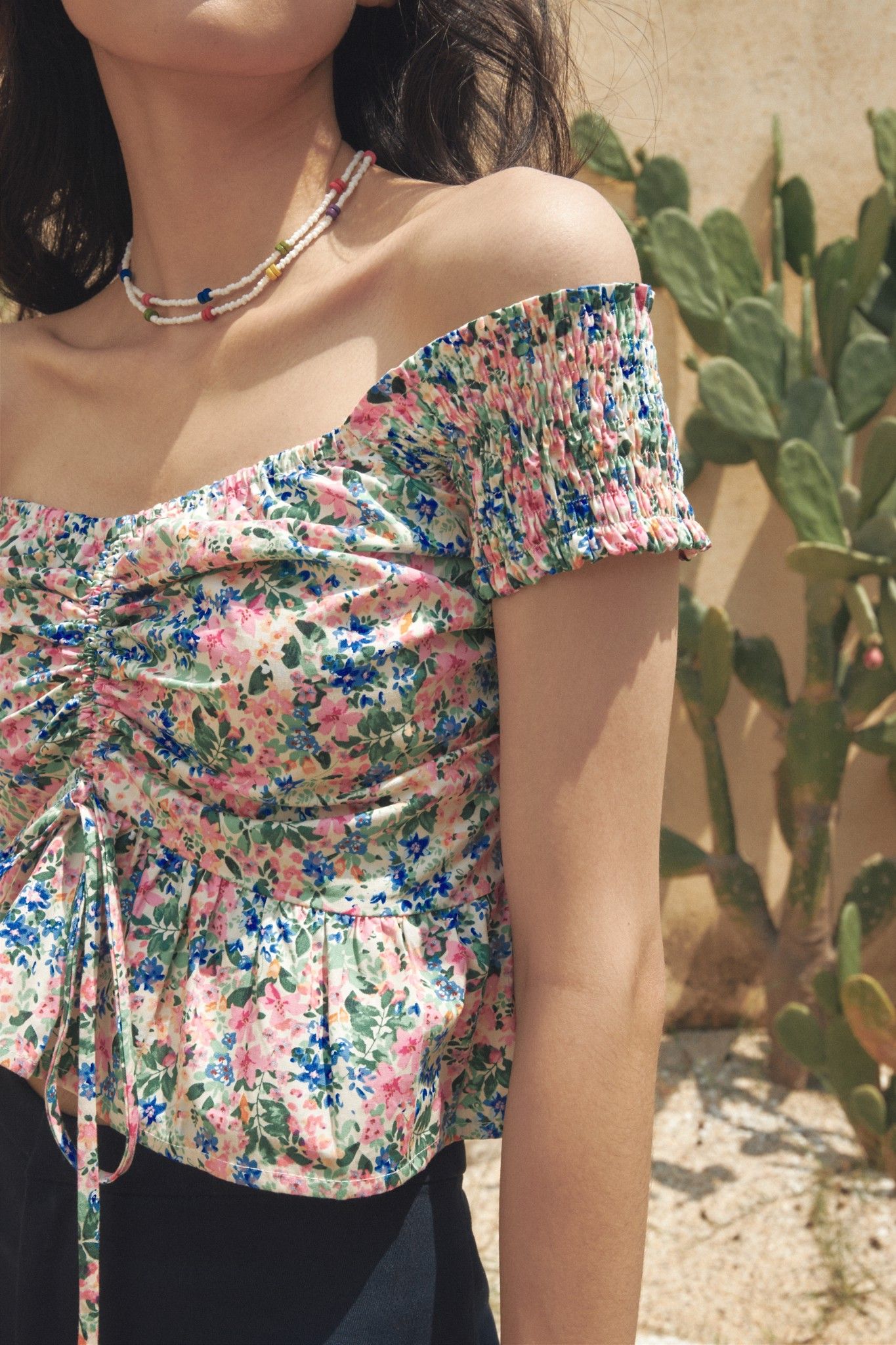 Floral Ruched Top