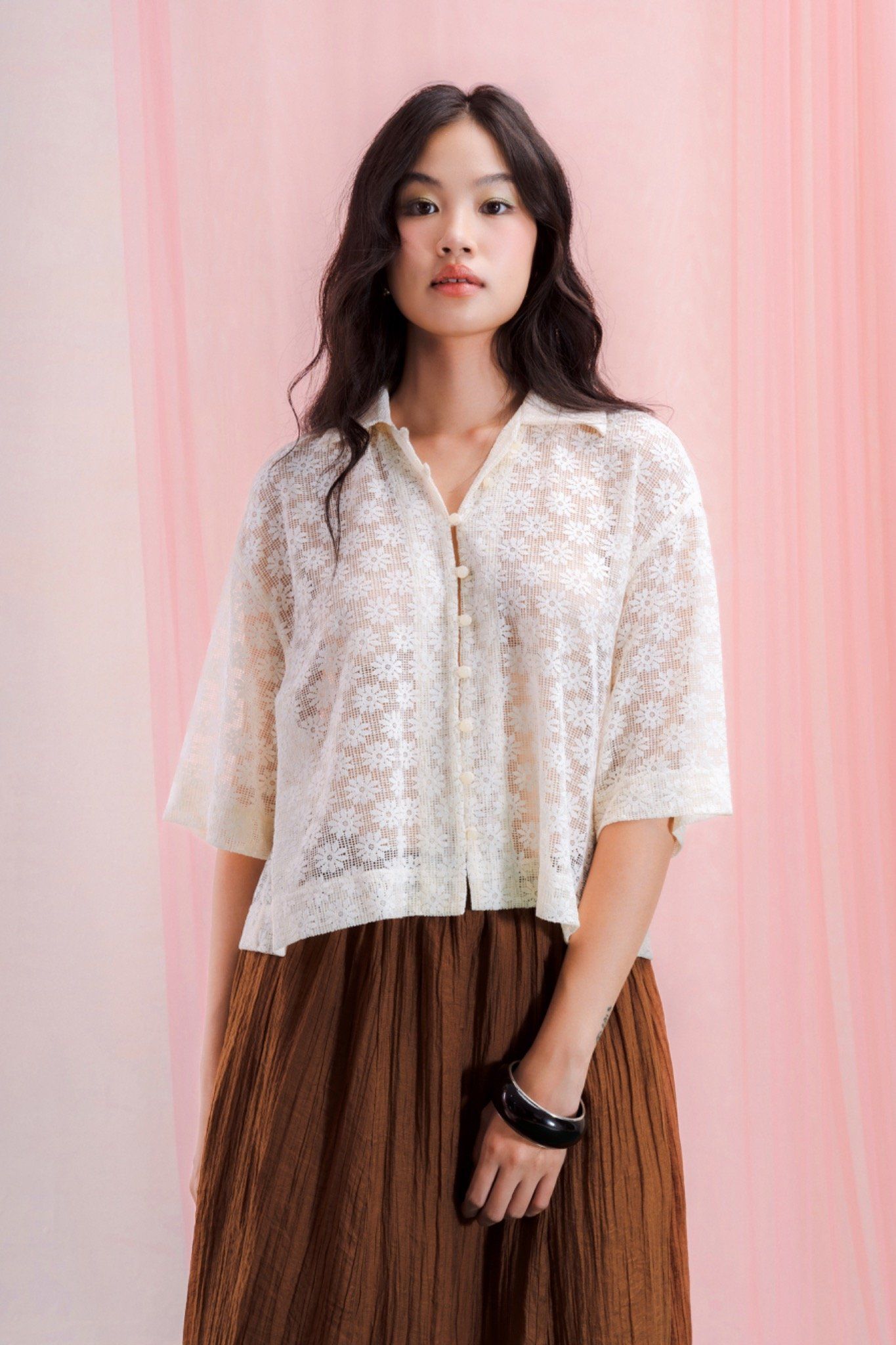 Lace Boxy Shirt