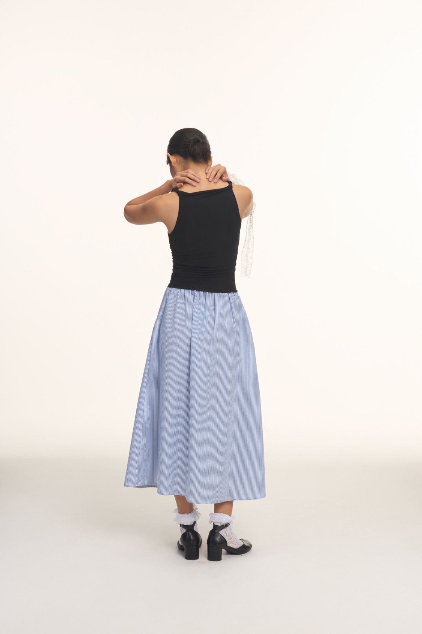 Striped Midi Skirt
