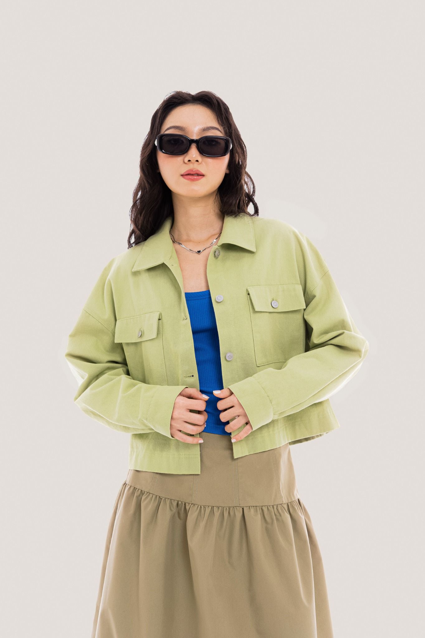  Avocado Khaki Boxy Jacket 