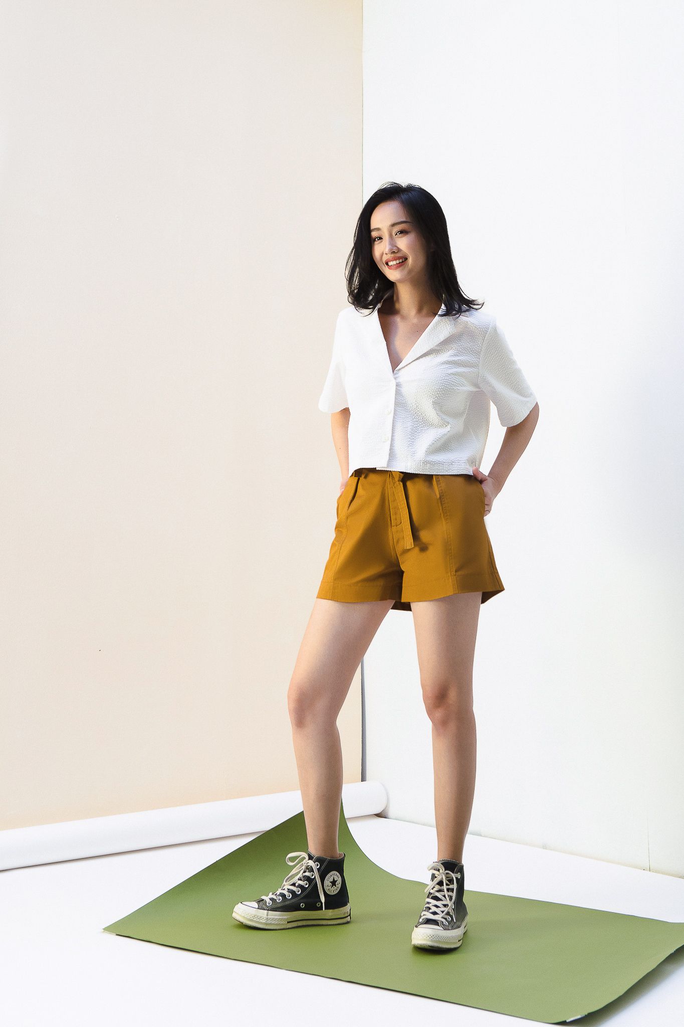 Brown Paperbag Shorts