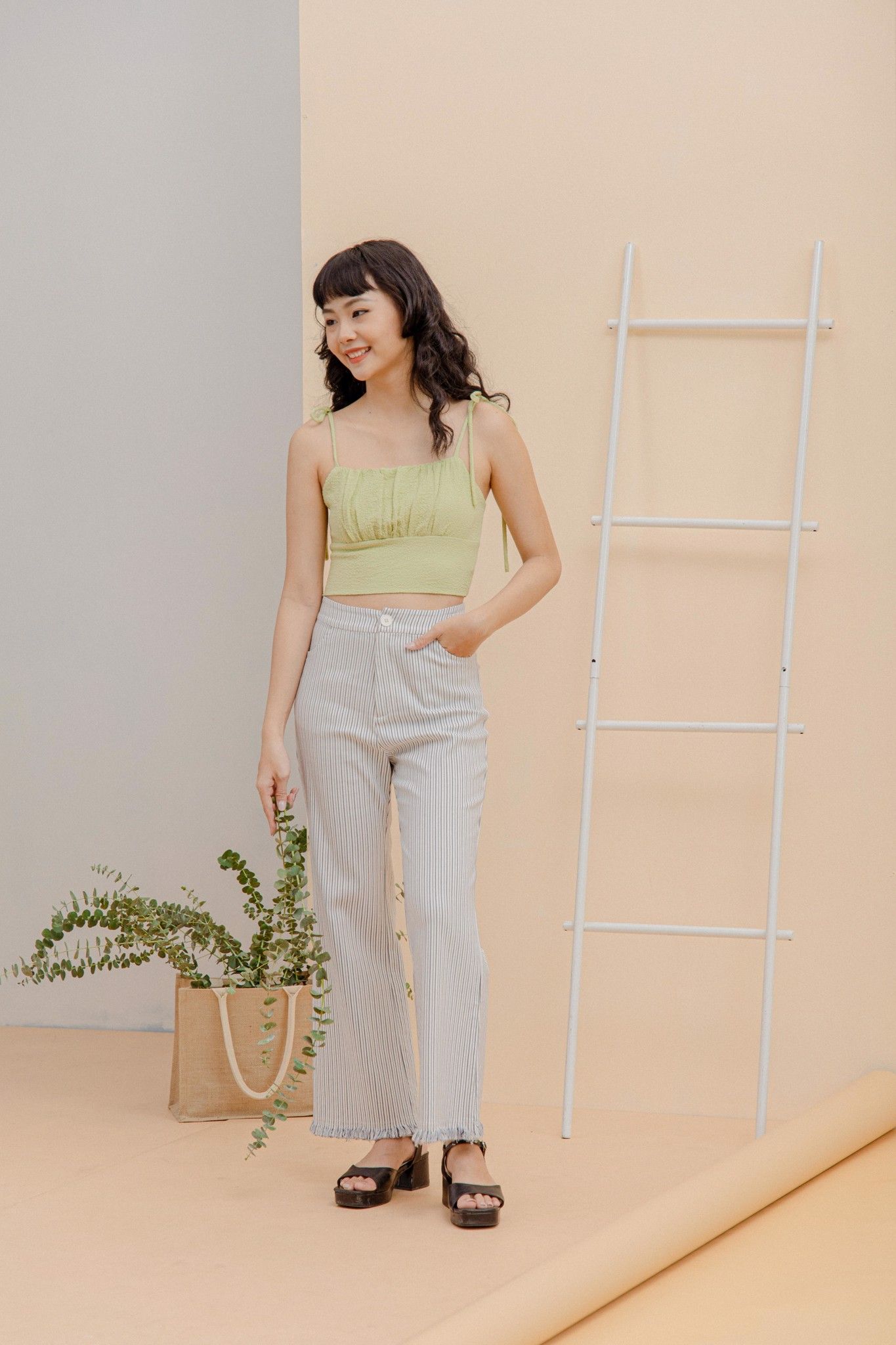 Striped Flared Trousers