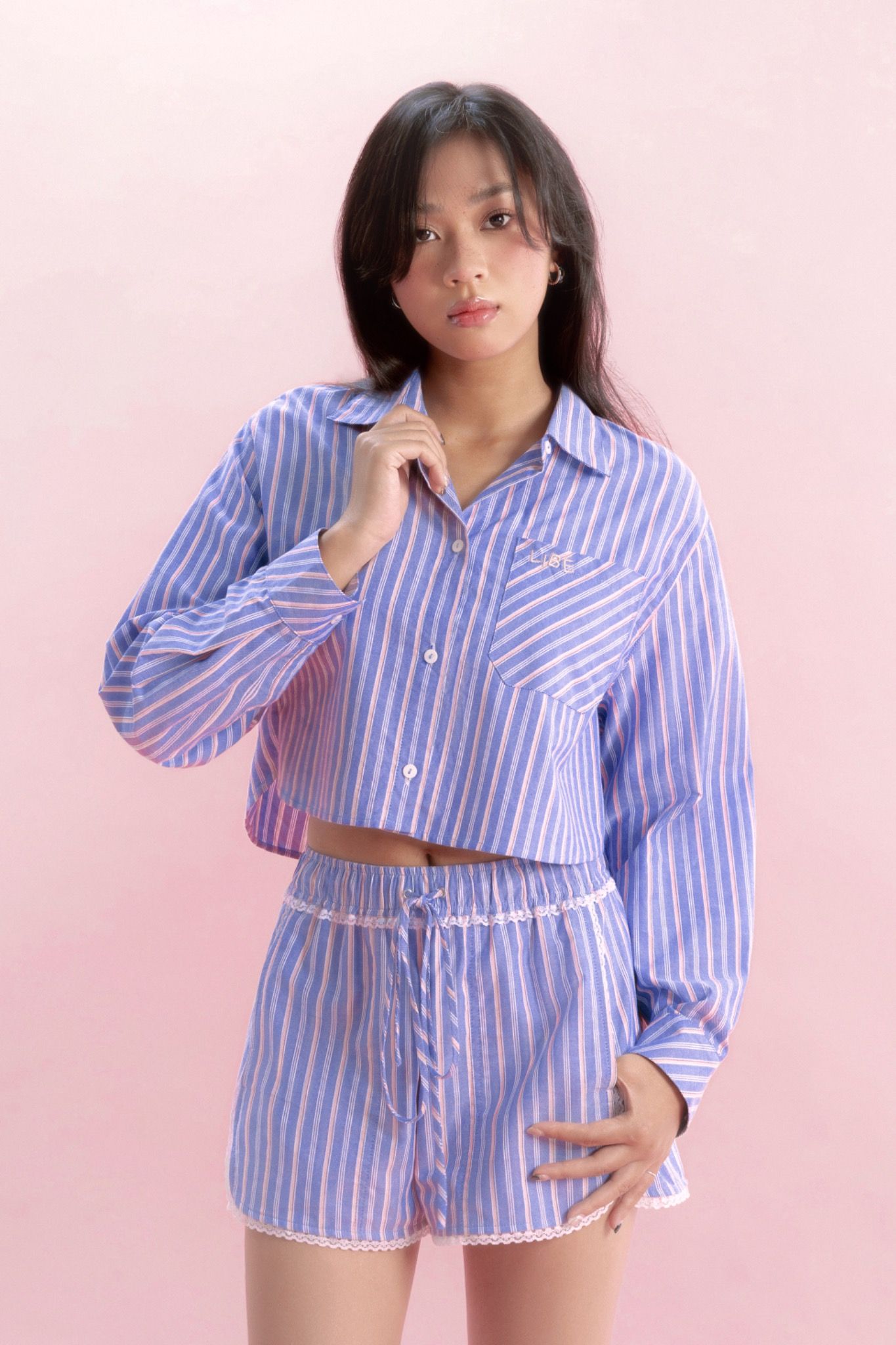 Striped Crop Shirt