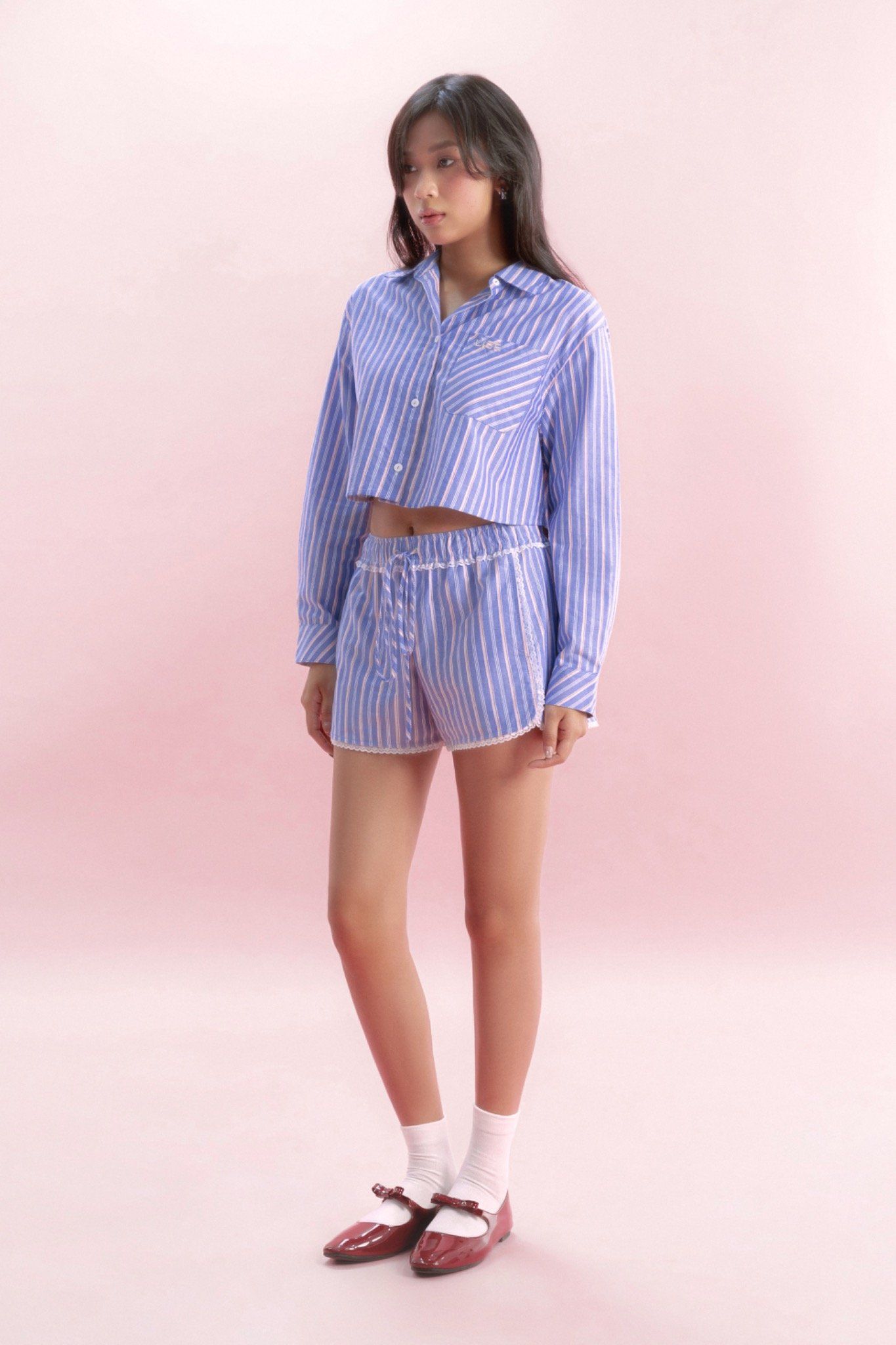 Striped Crop Shirt